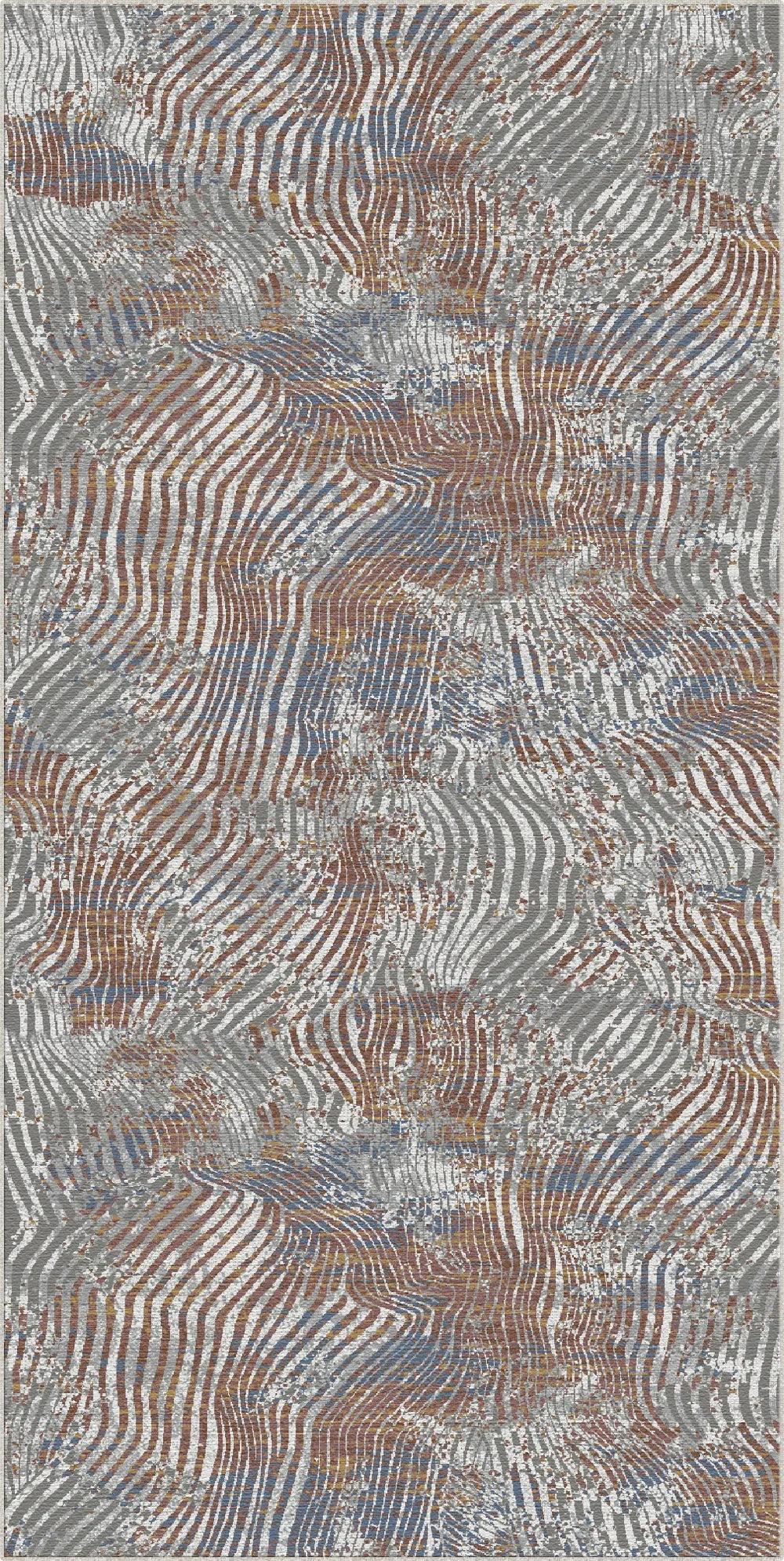 Килим Topographic Ripple у стилі distressed абстрактний