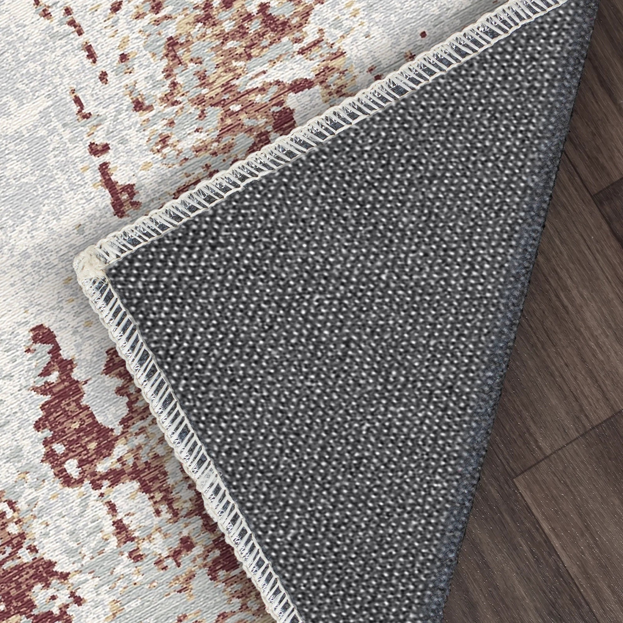 Абстрактний вінтажний килим Карміновий дрифт