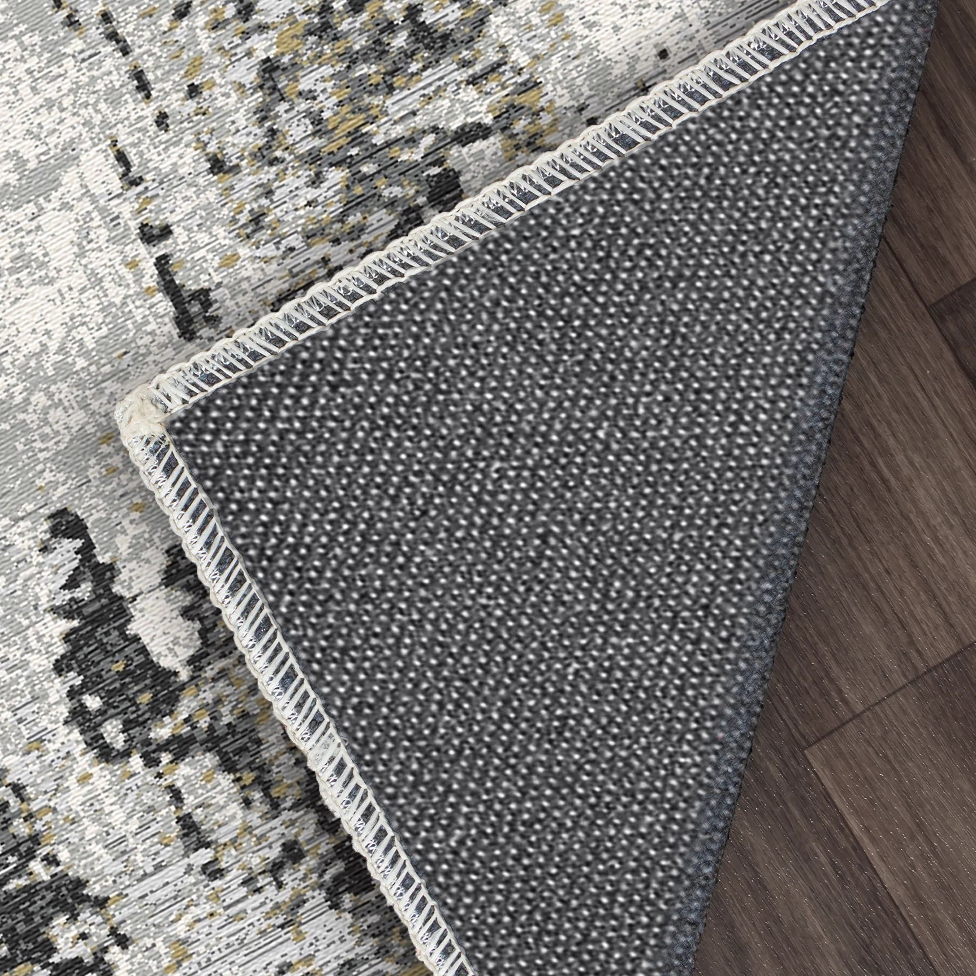 Абстрактний вінтажний килим Обсидіановий приплив