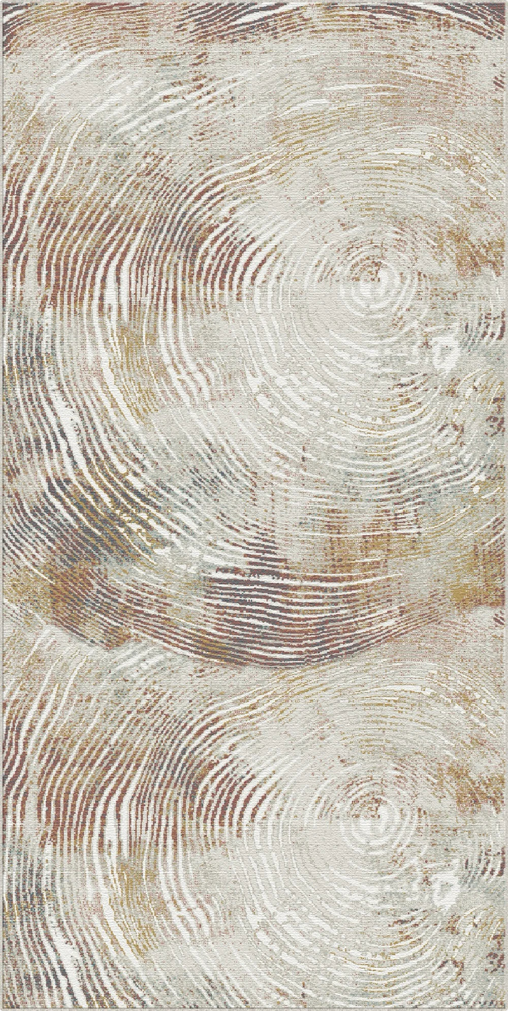 Килим Ochre Annual Ring органічний абстрактний