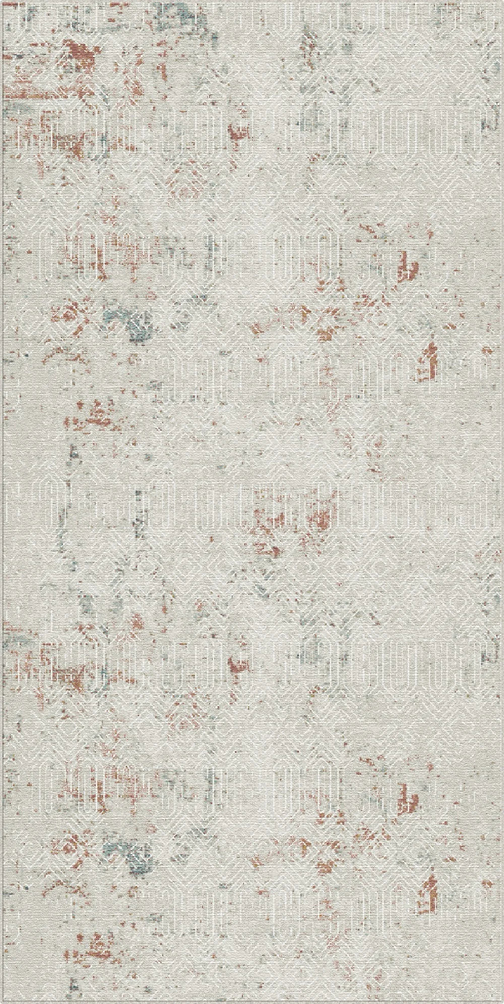 Килим Ethereal Lattice у стилі distressed абстрактний