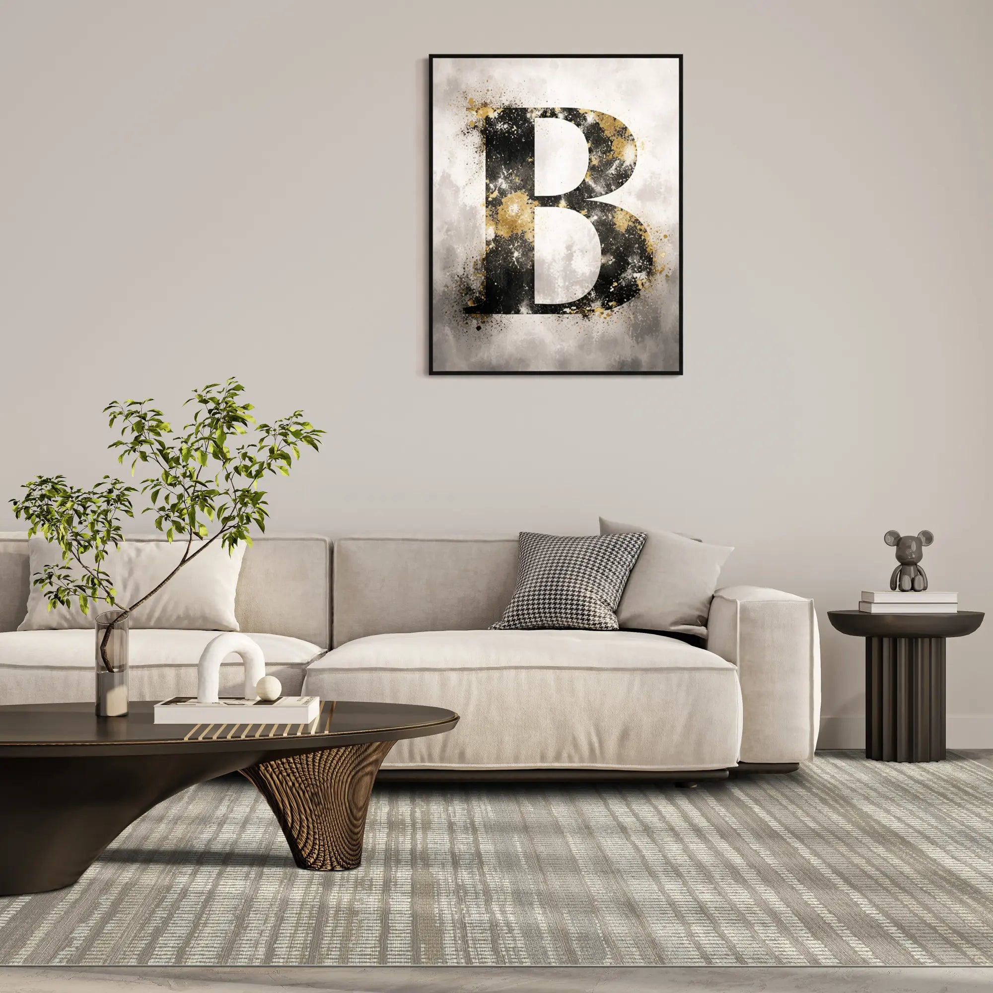 Килим Stria Taupe мінімалістичний
