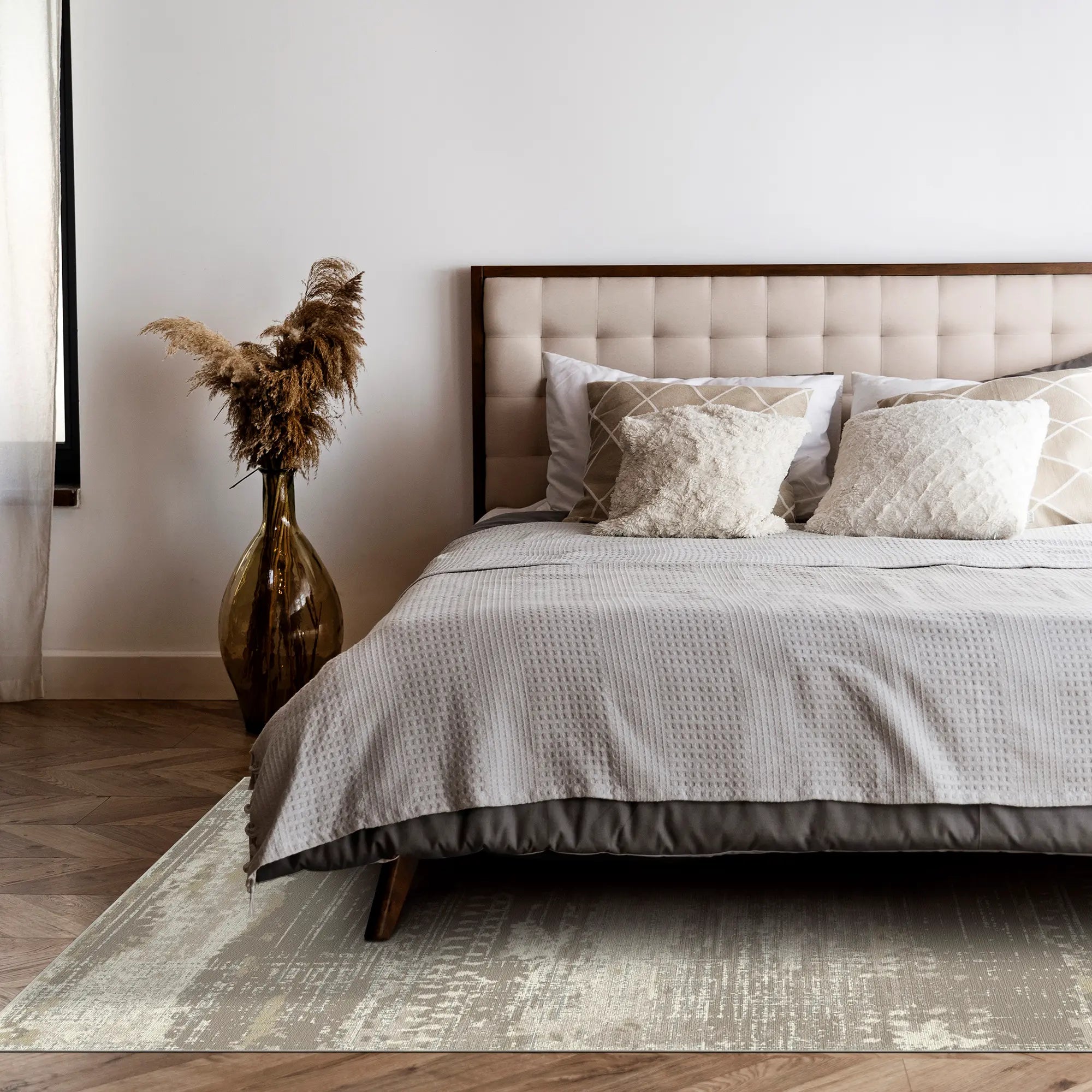 Килим Taupe Strata з ефектом потертості