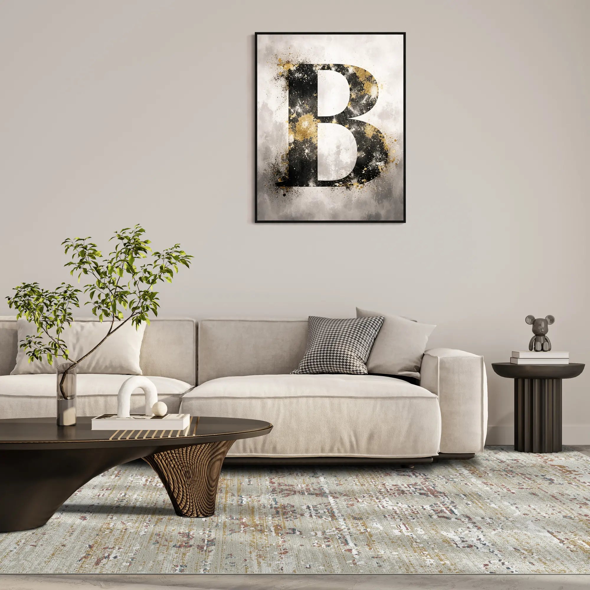 Килим Gilded Rings Abstract Washable