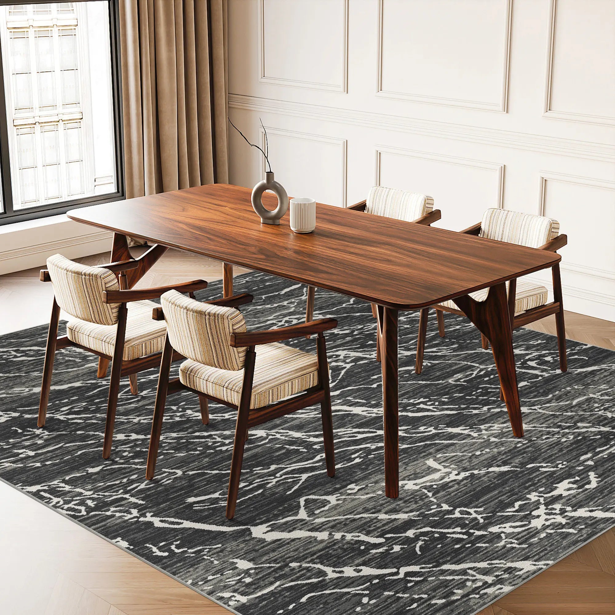 Килим Obsidian Frost Marble Washable
