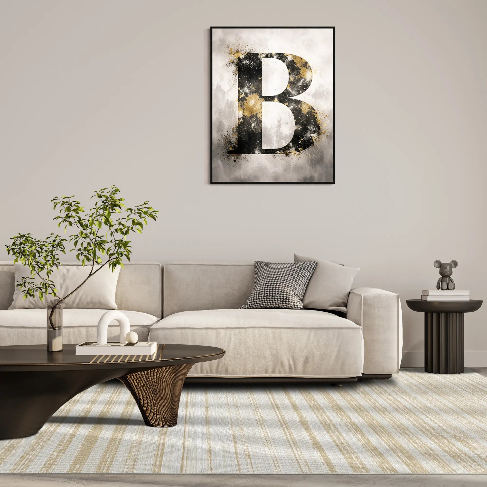 Килим Sandstone Beige з лінійною текстурою