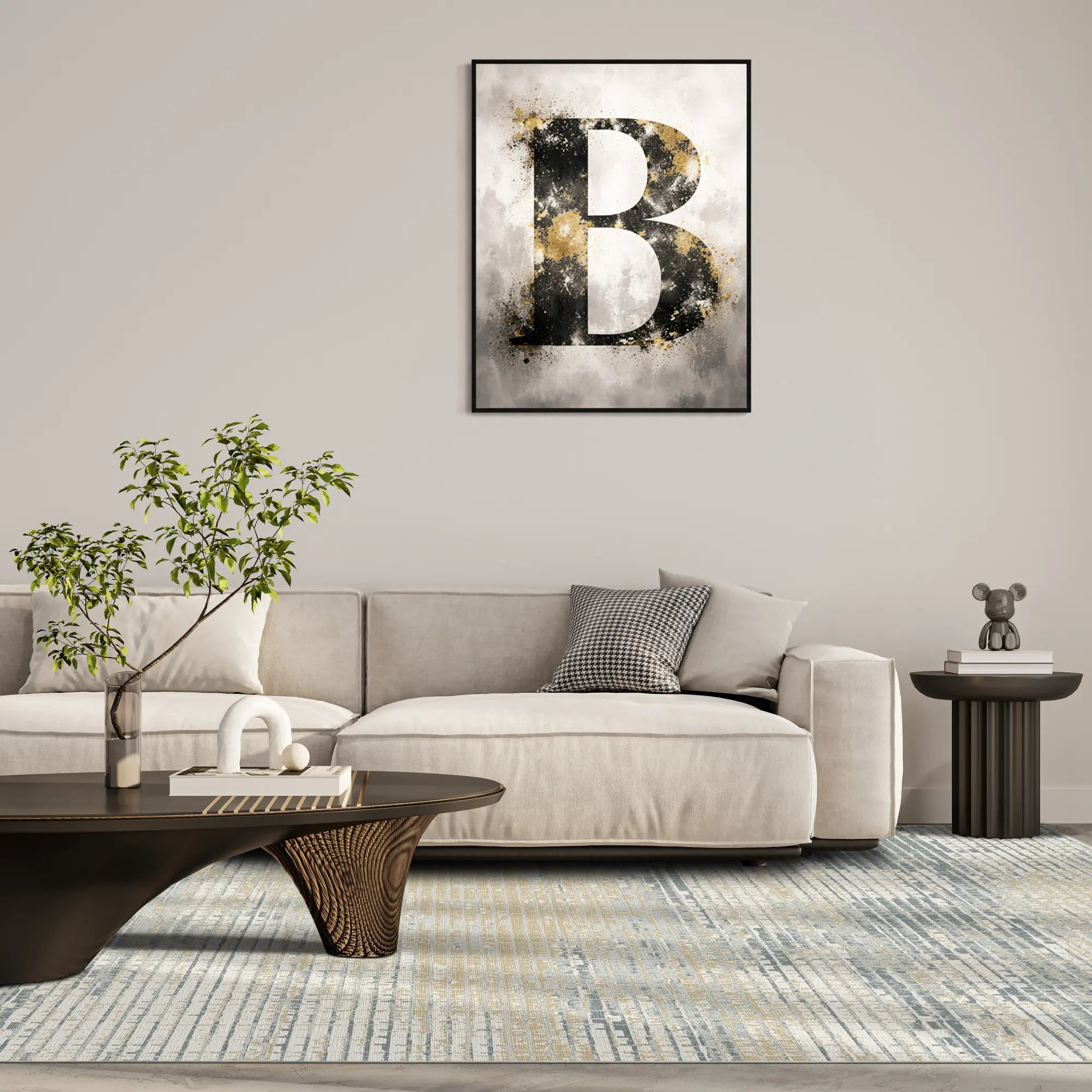 Килим Arctic Taupe Mosaic з абстрактним дизайном