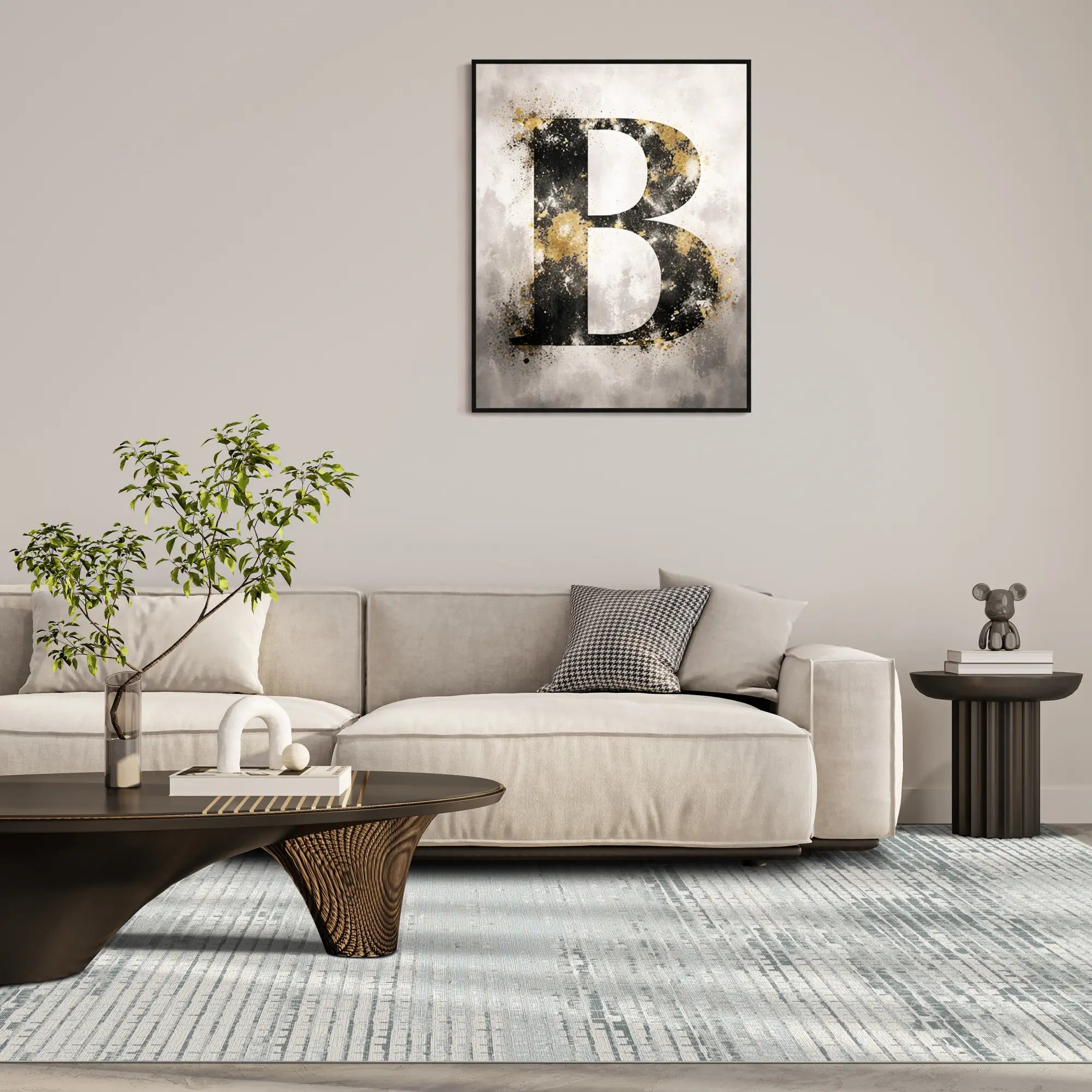 Килим Silver Matrix Mosaic з абстрактним дизайном