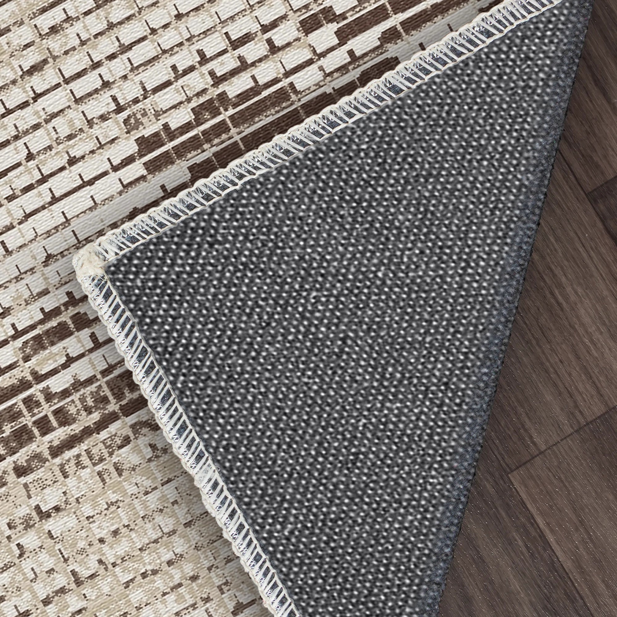 Абстрактний килим Espresso з глітч-мозаїчним дизайном