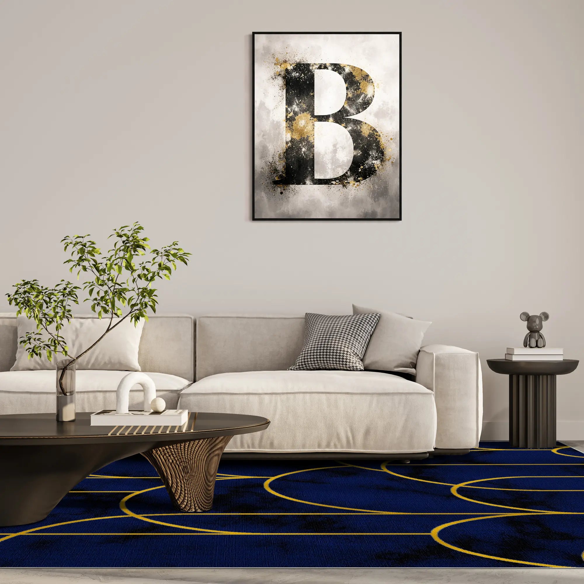 Килим Sapphire Arches Gold з геометричним дизайном