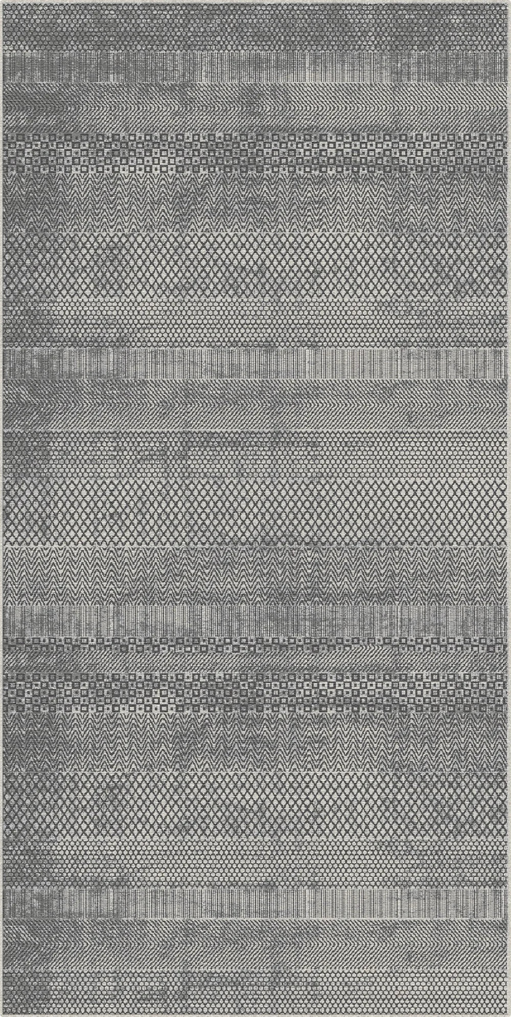 Килим Slate Mosaic Banded з геометричним дизайном