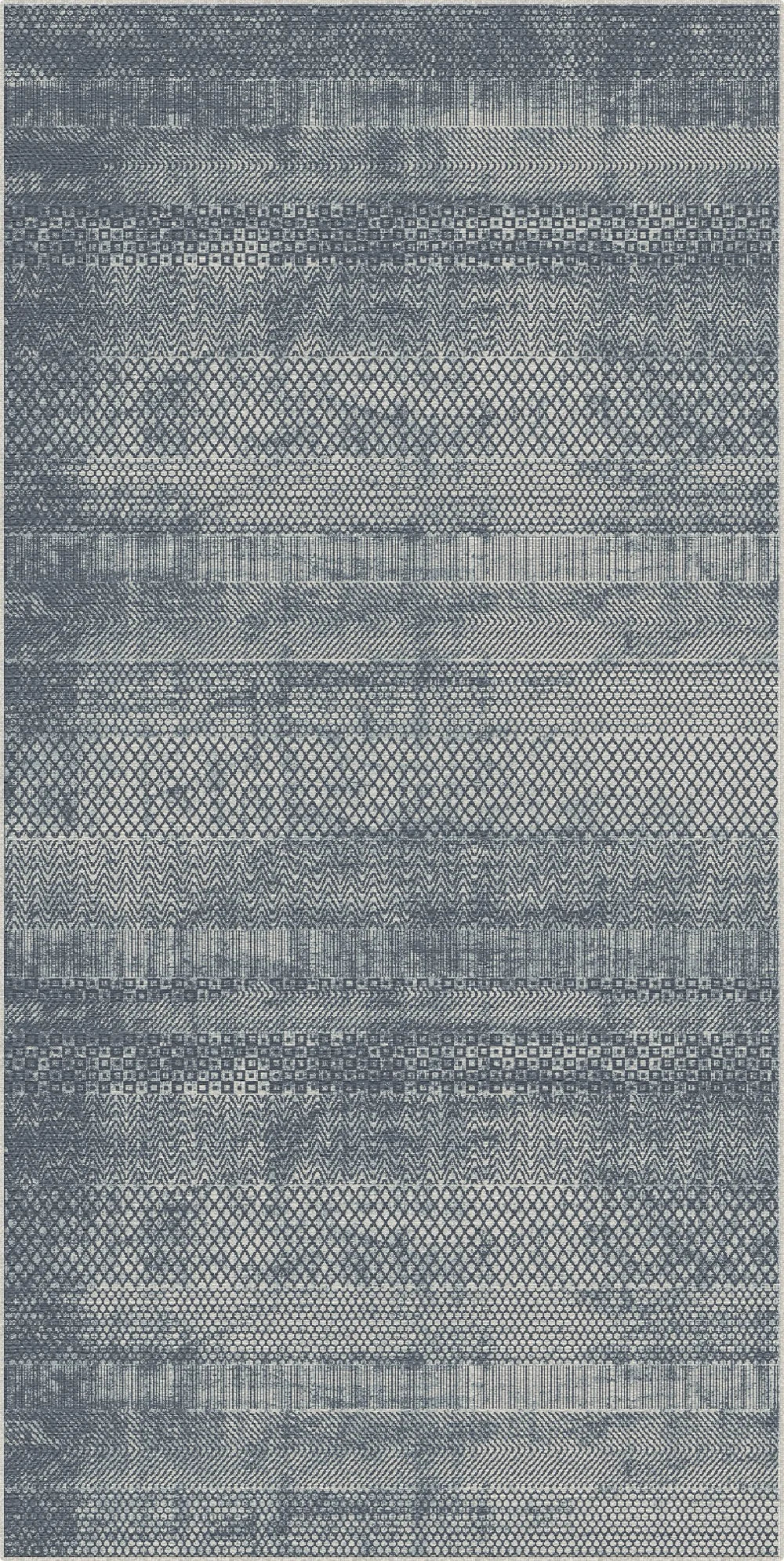 Килим Indigo Mosaic Banded з геометричним дизайном