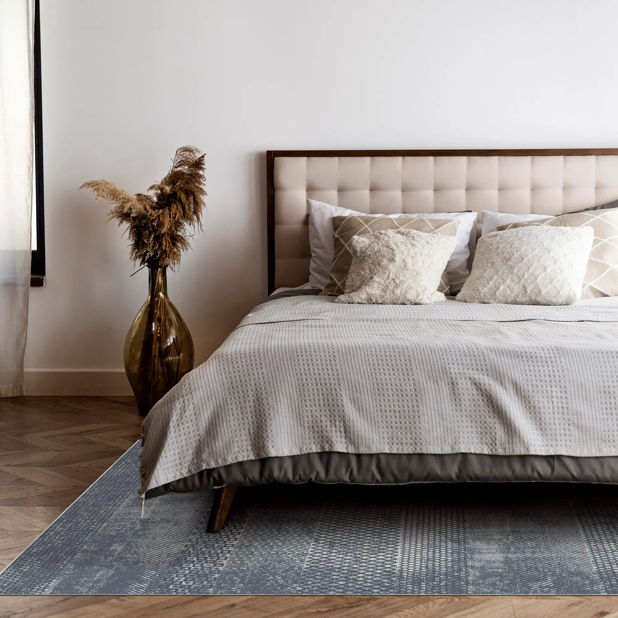Килим Indigo Mosaic Banded з геометричним дизайном