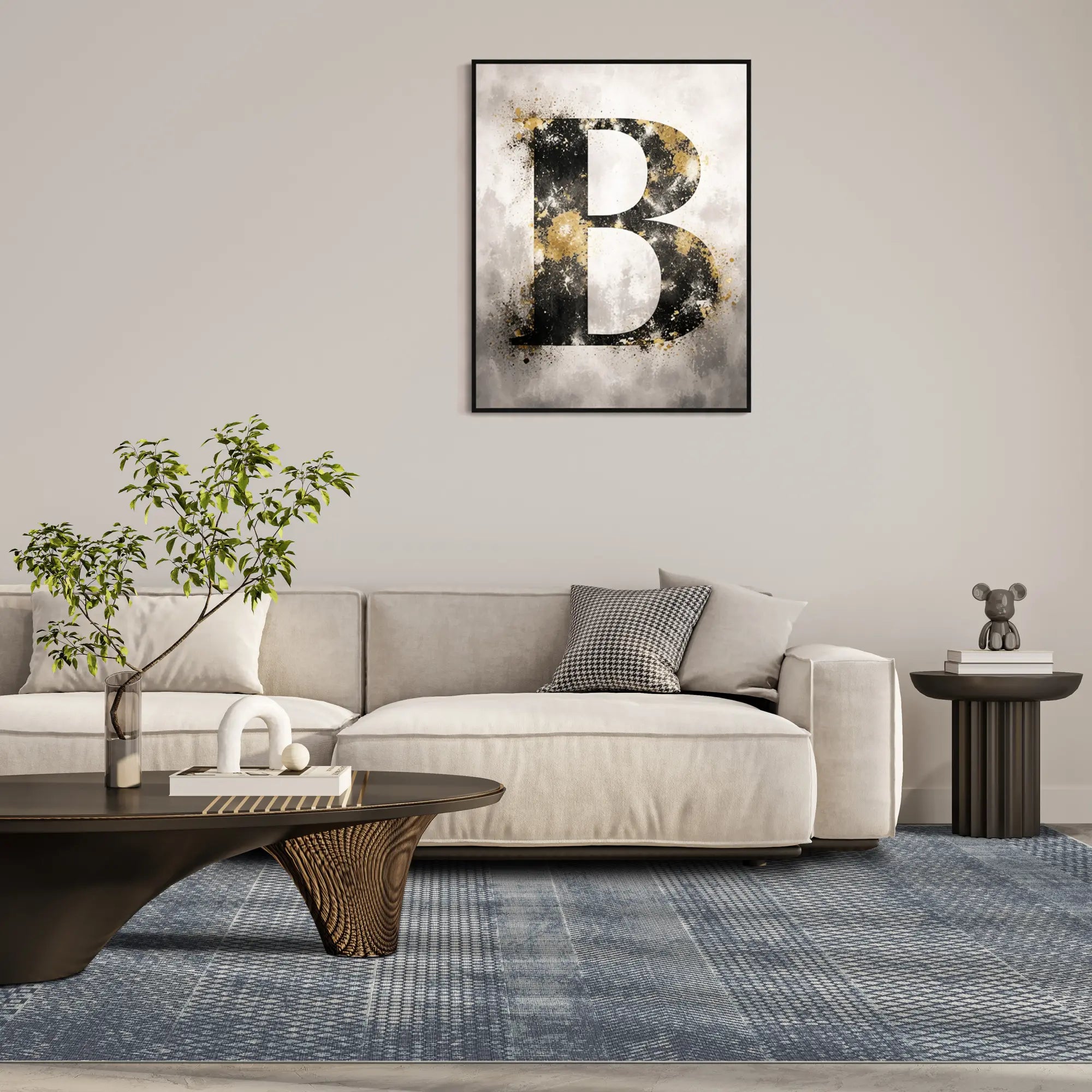 Килим Indigo Mosaic Banded з геометричним дизайном
