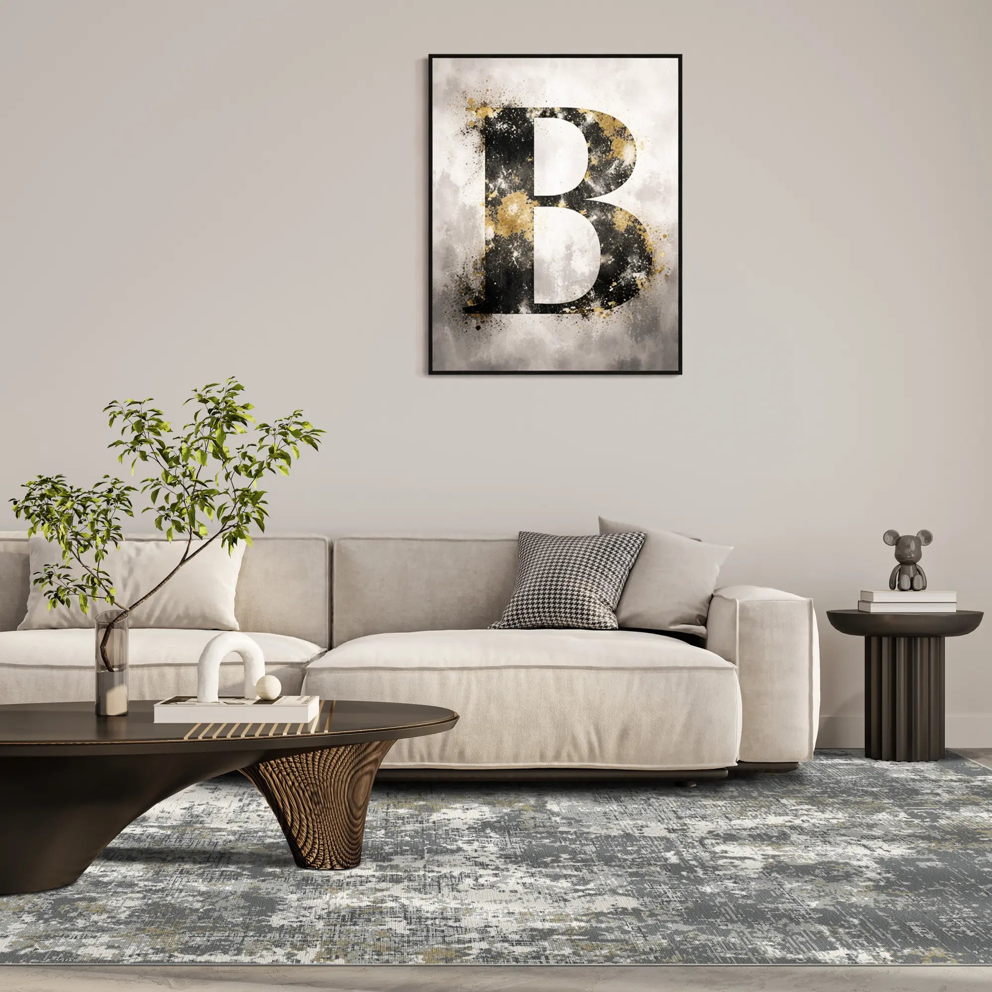 Килим Obsidian Gold Washable Abstract
