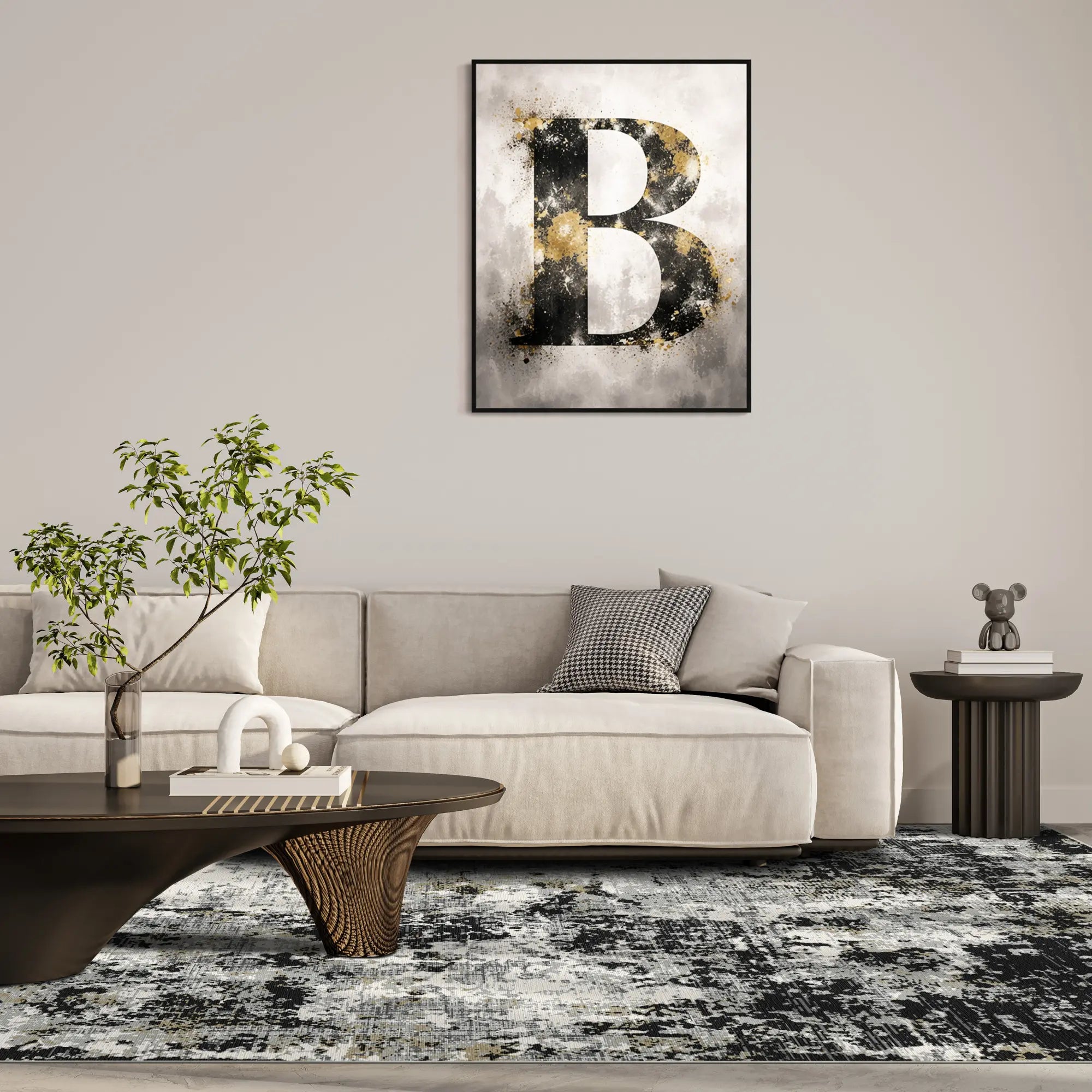 Килим Midnight Onyx Gold Abstract