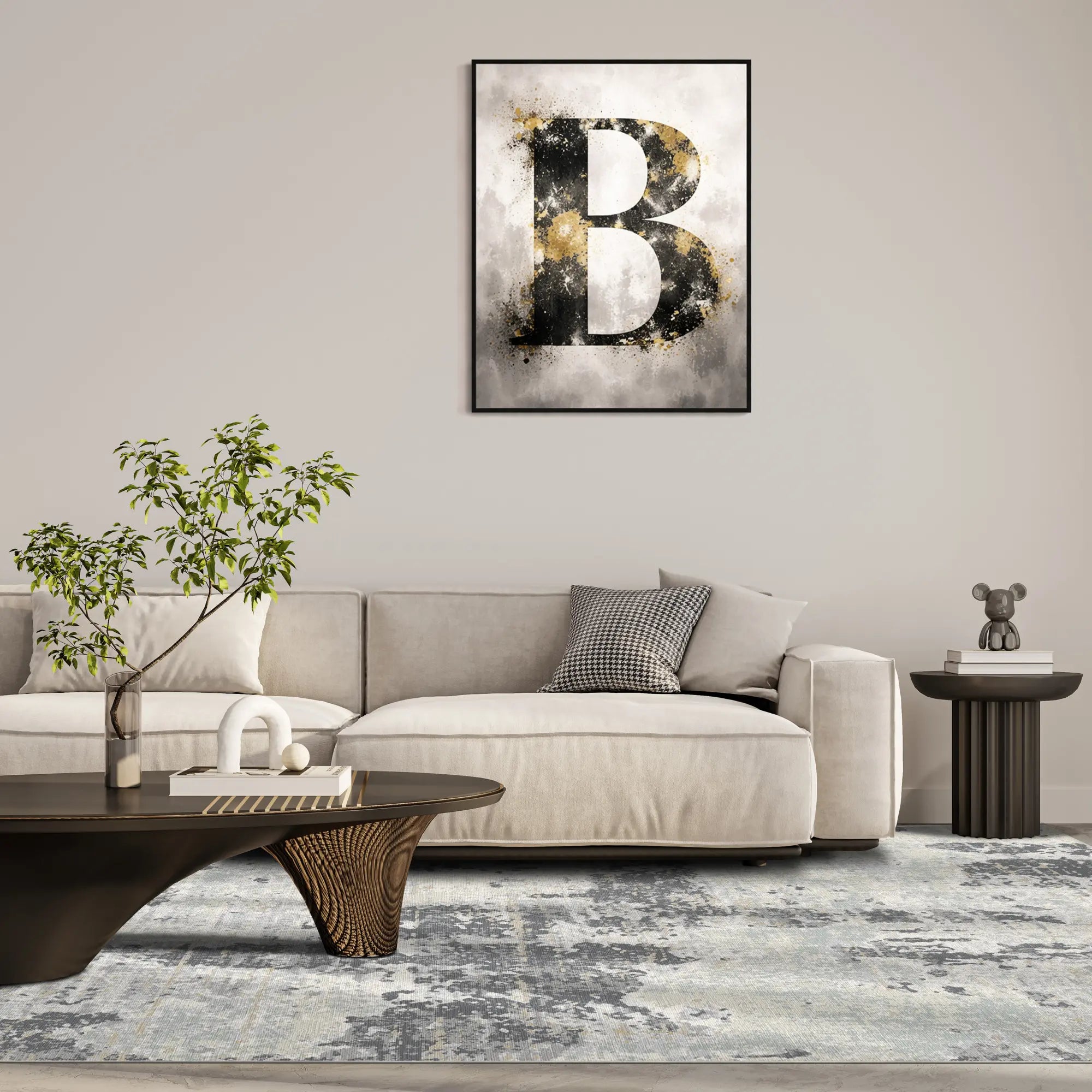 Килим Graphite Drift у стилі distressed абстрактний