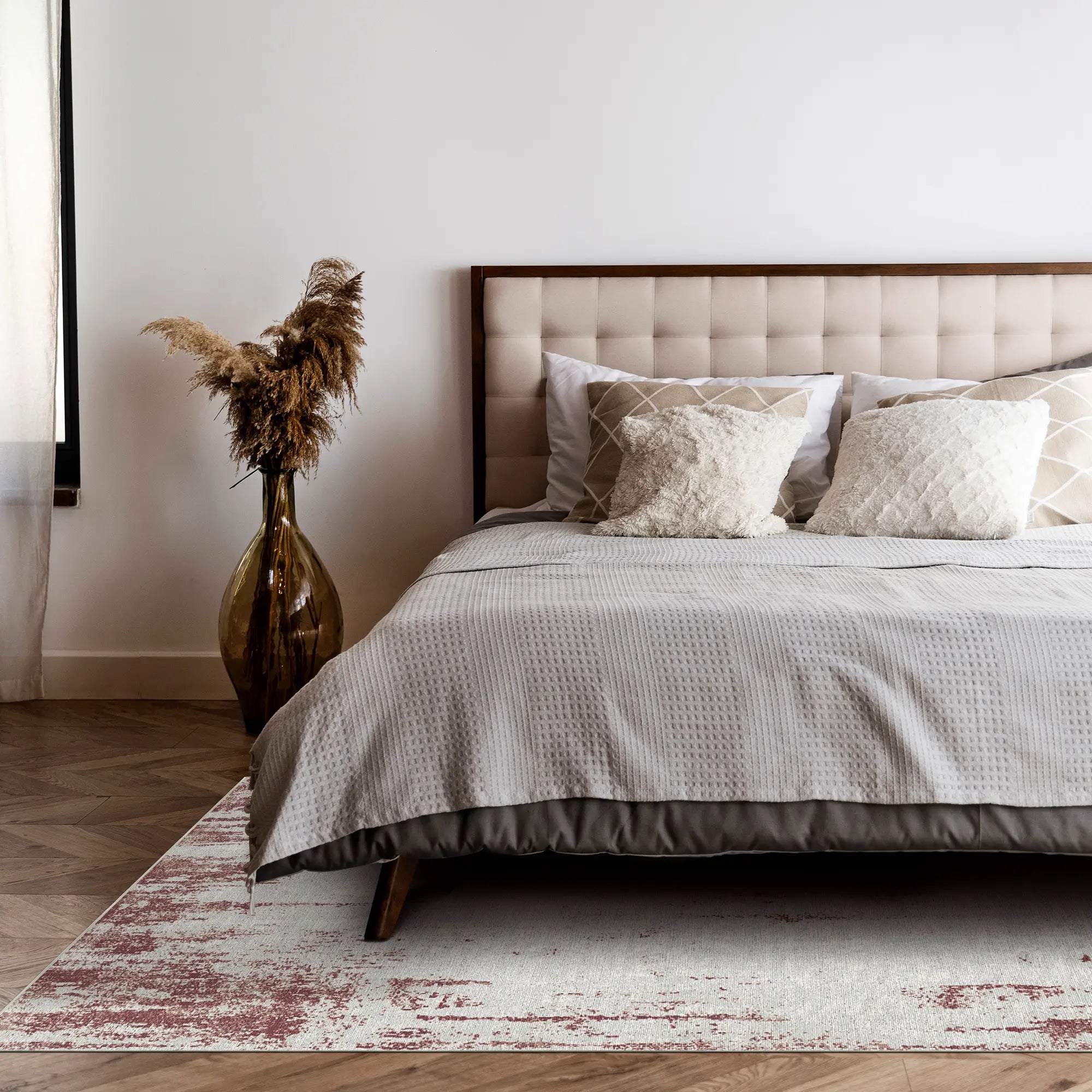 Килим Merlot Drift у стилі distressed індустріальний
