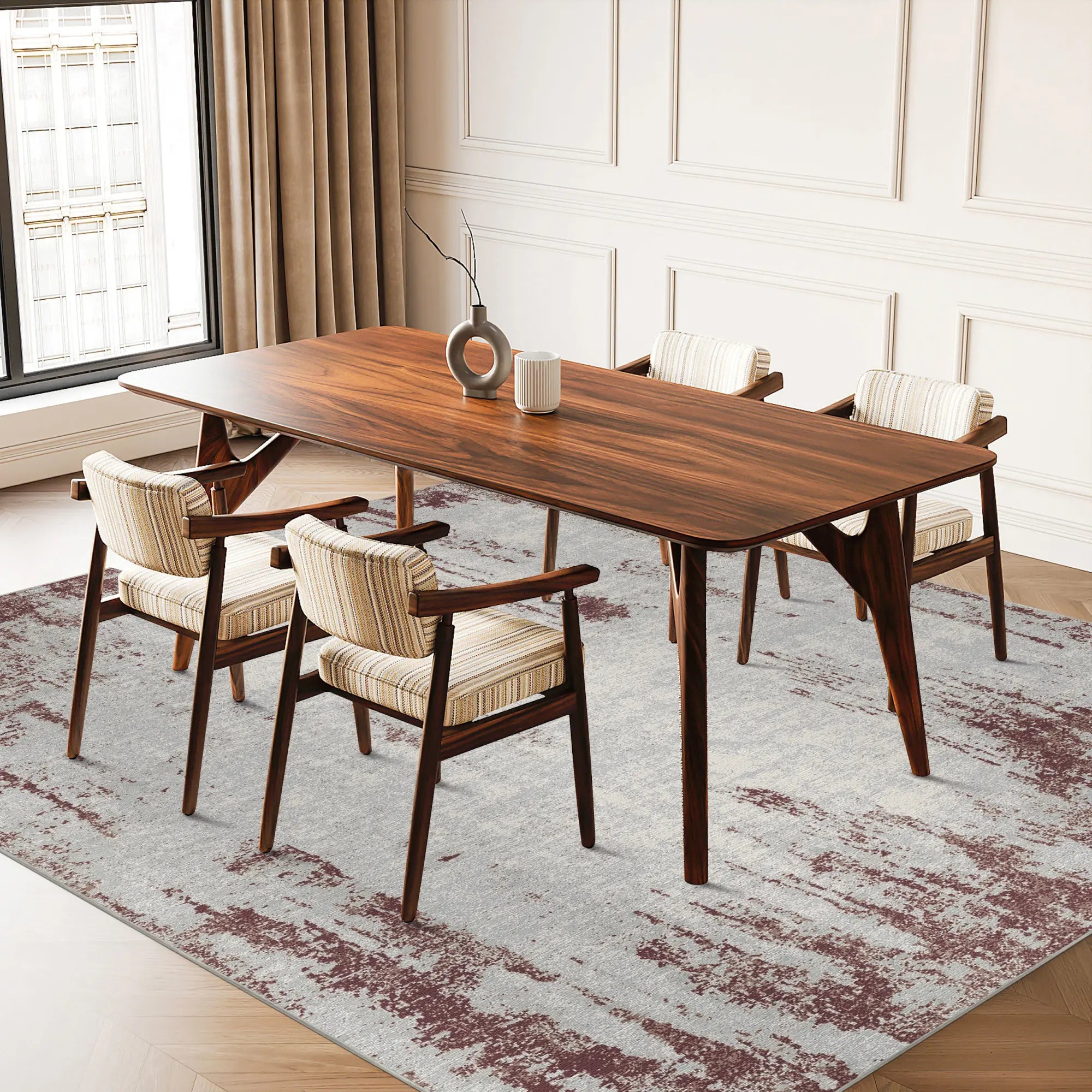 Килим Merlot Drift у стилі distressed індустріальний