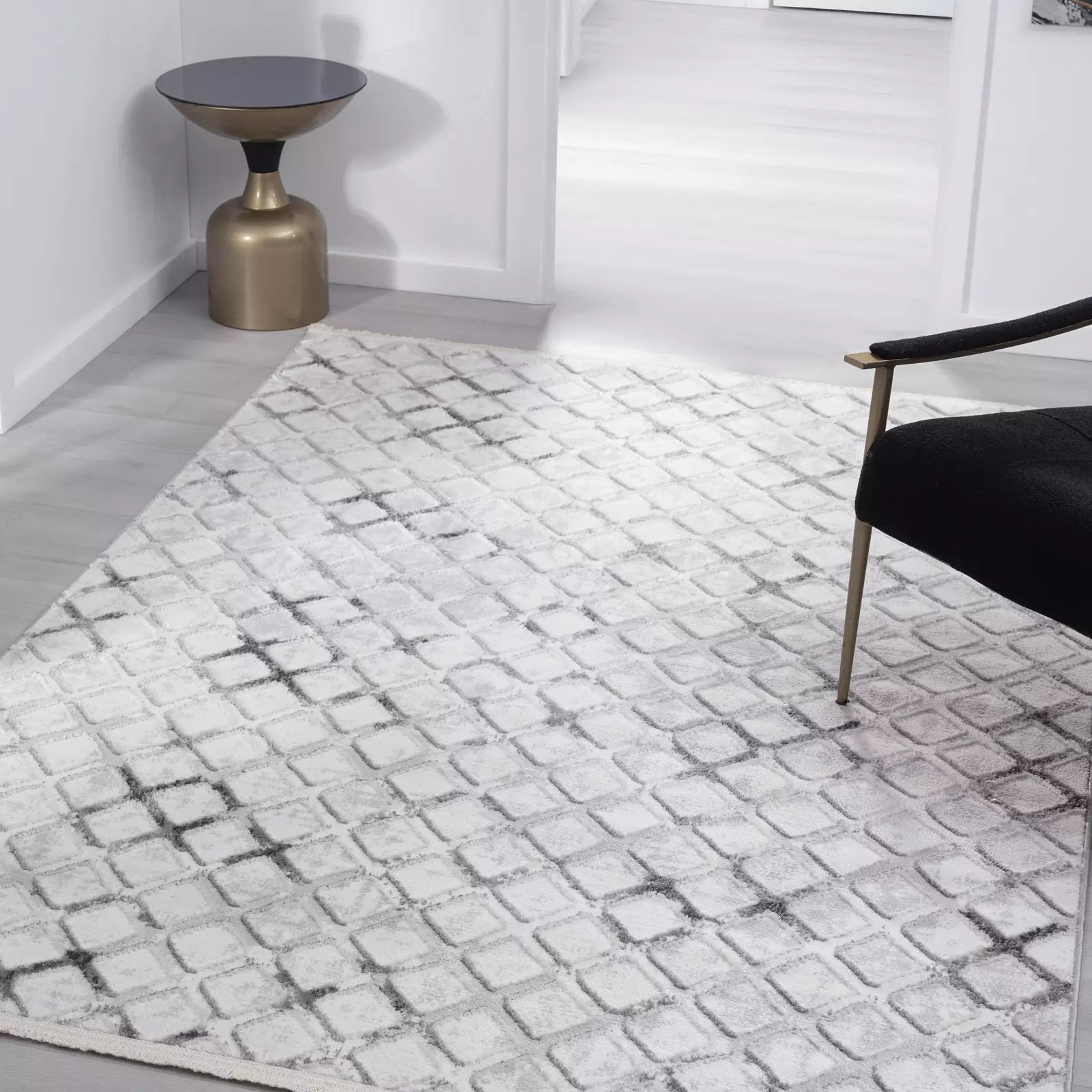 Metro Modern Woven Rug Gray - Bella Rugs