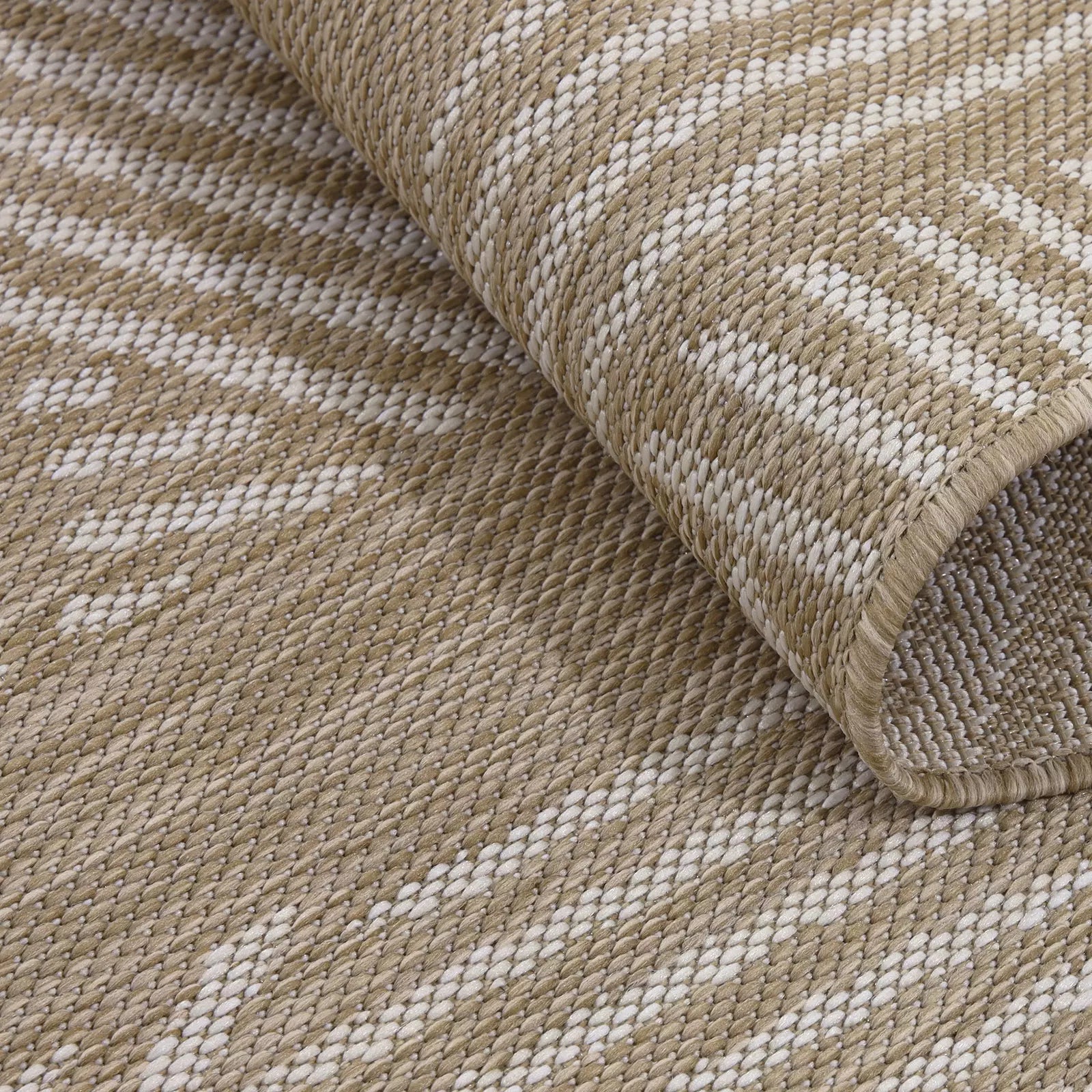 Mixed Lines Naturel Sisal Rug Beige - Bella Rugs