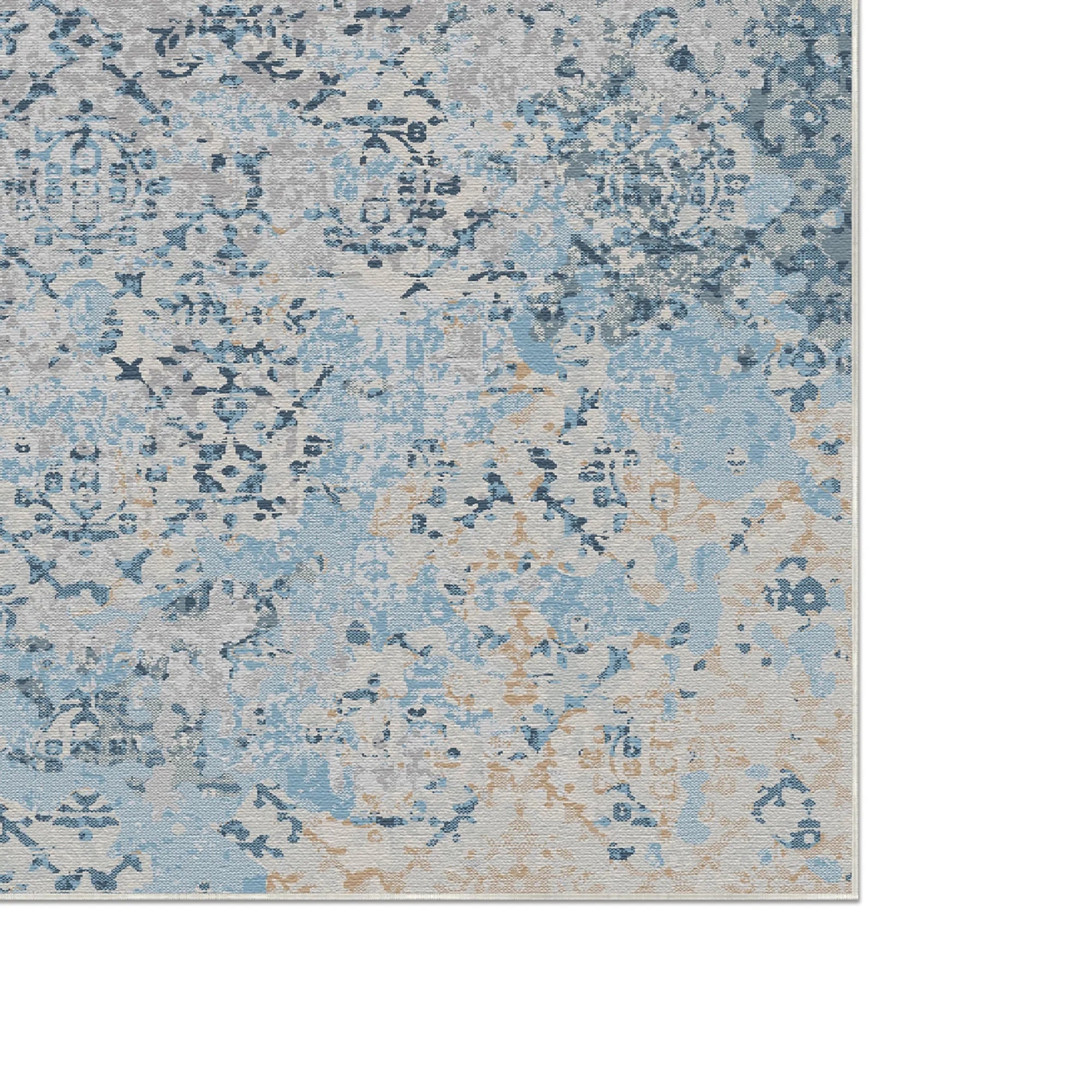 Килим з ґратчастою реліквією блакитного кольору