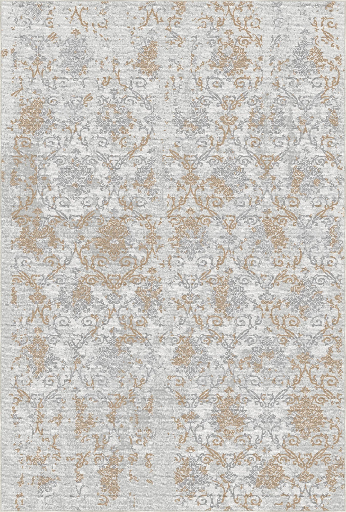 Килим з еродованого дамаску з бурштинового туману