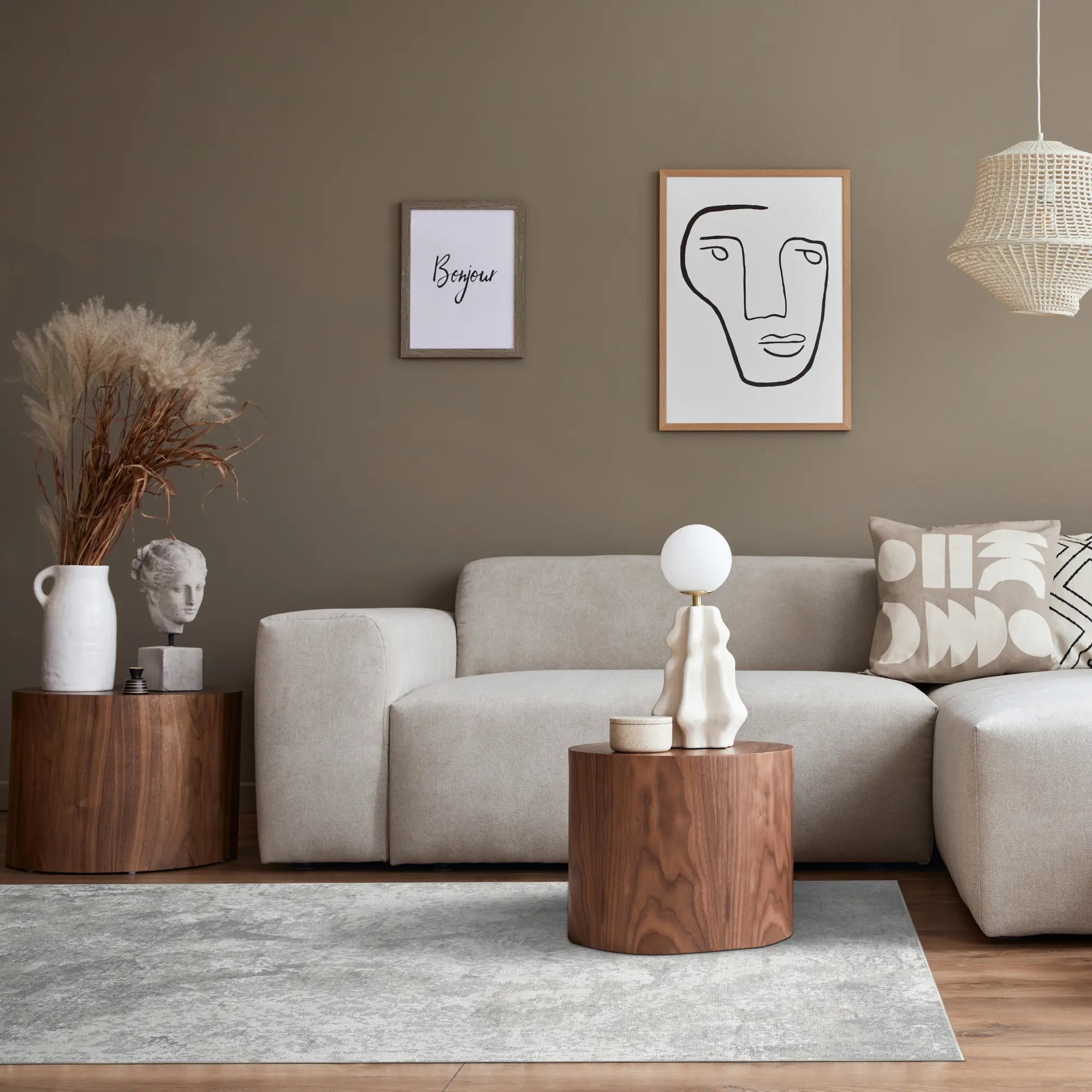 Килим сірого кольору Platinum Echo що миється