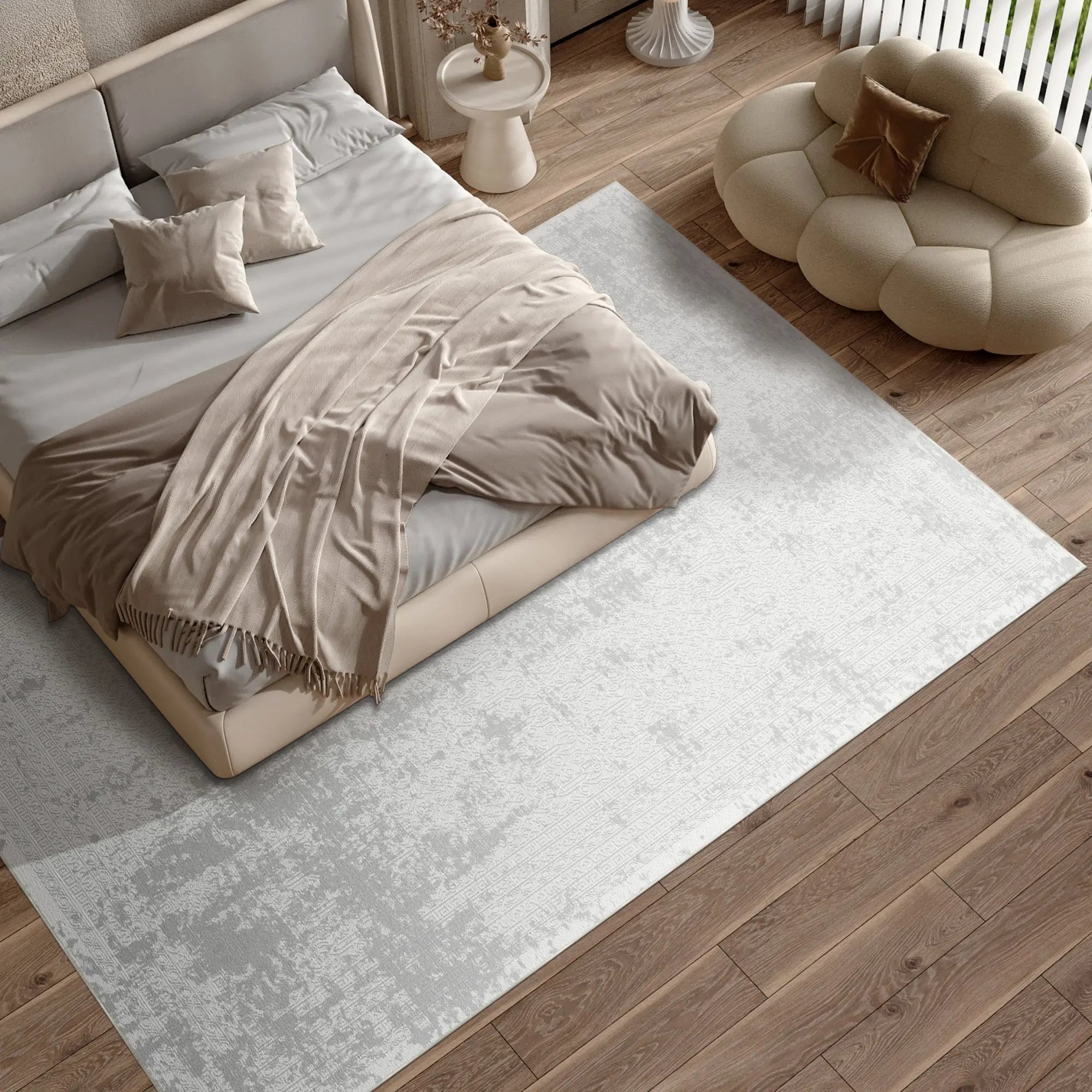 Frost Lattice Gray Rug