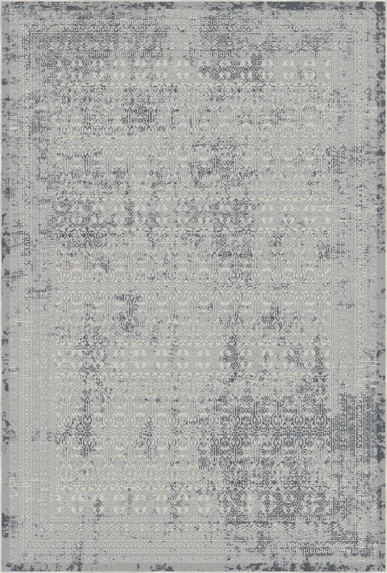 Обсидіановий сірий килим з ґратами