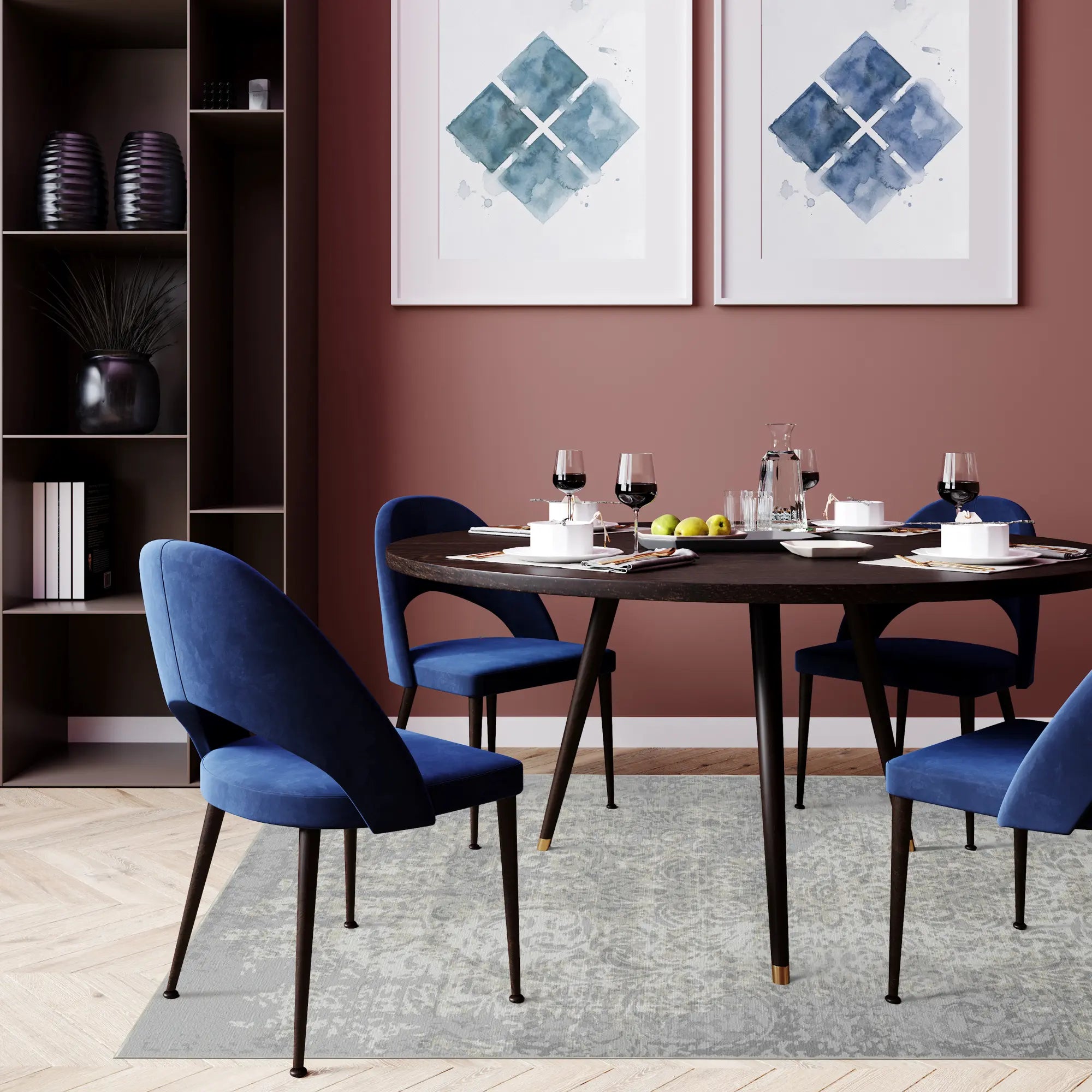 Килим Slate Bloom Ethereal сірого кольору