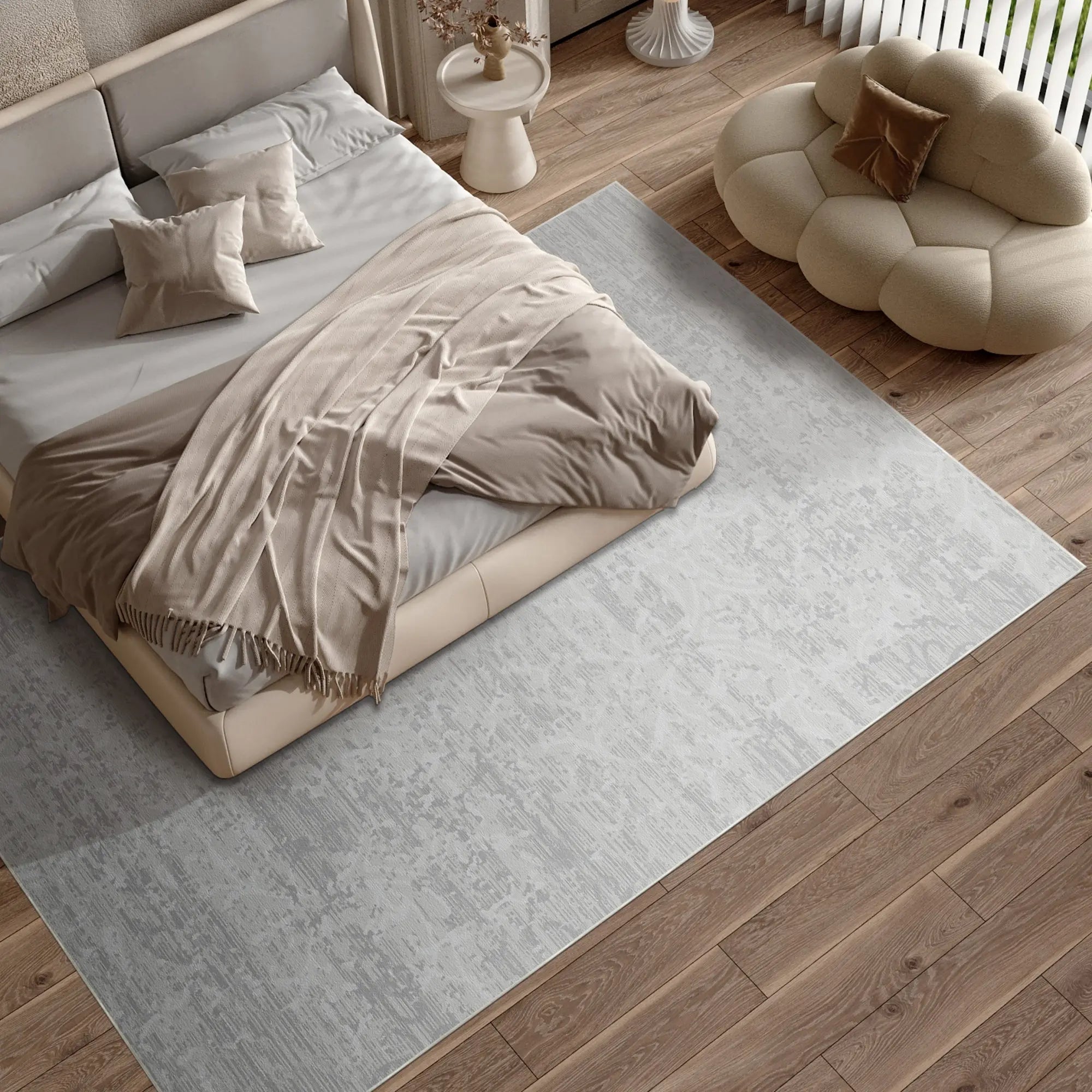 Вінтажний сірий килим Static Orbit