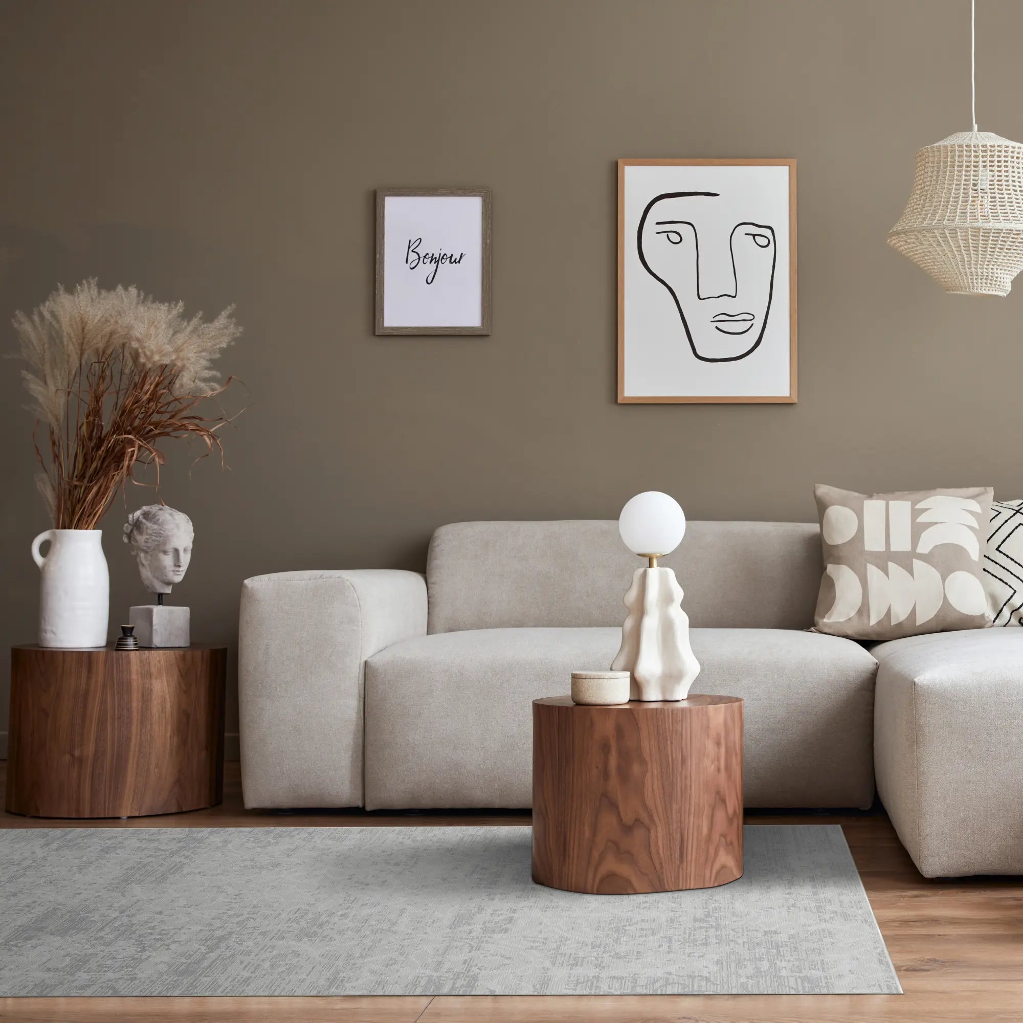 Вінтажний сірий килим Static Orbit