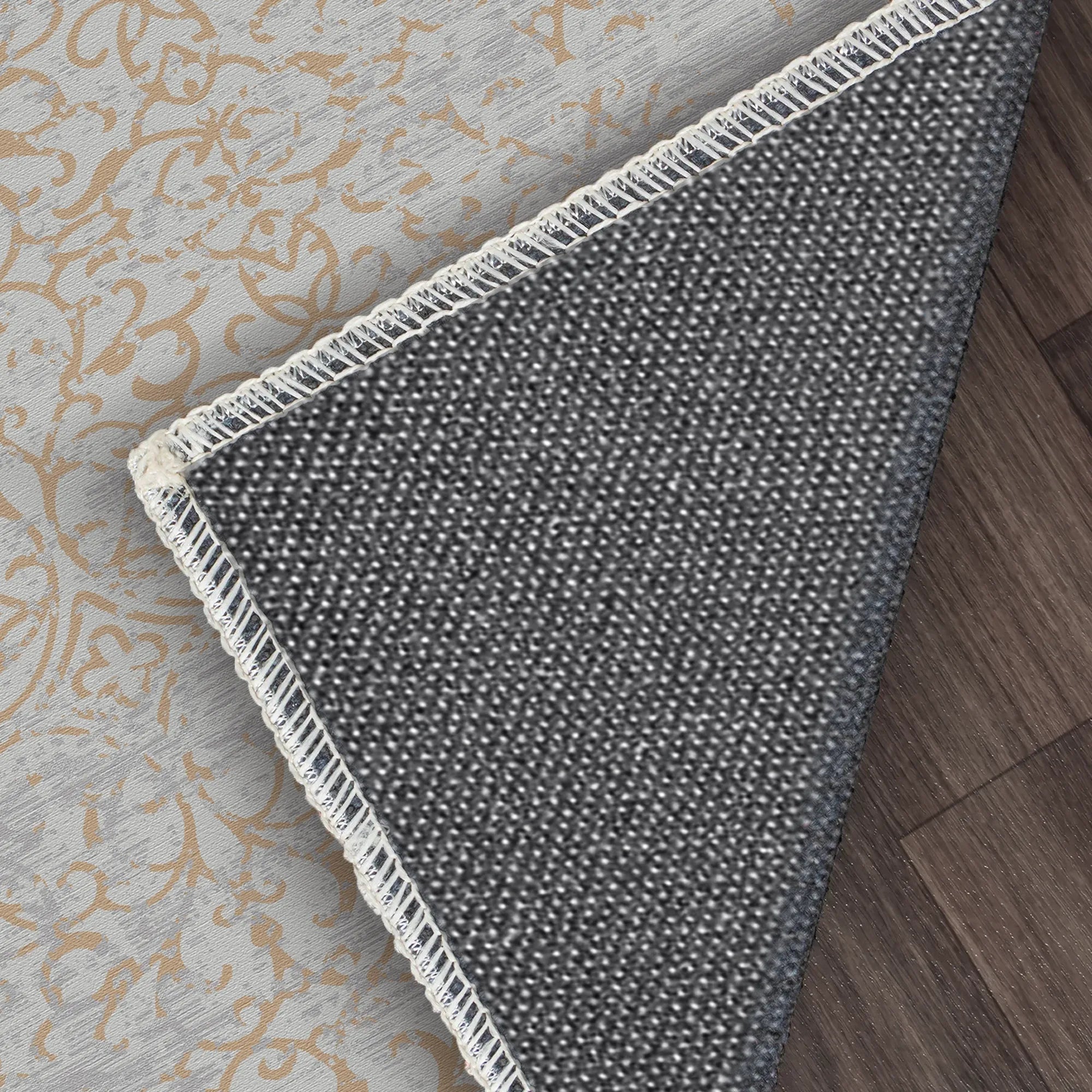 Вінтажний золотистий килим Gilded Bloom