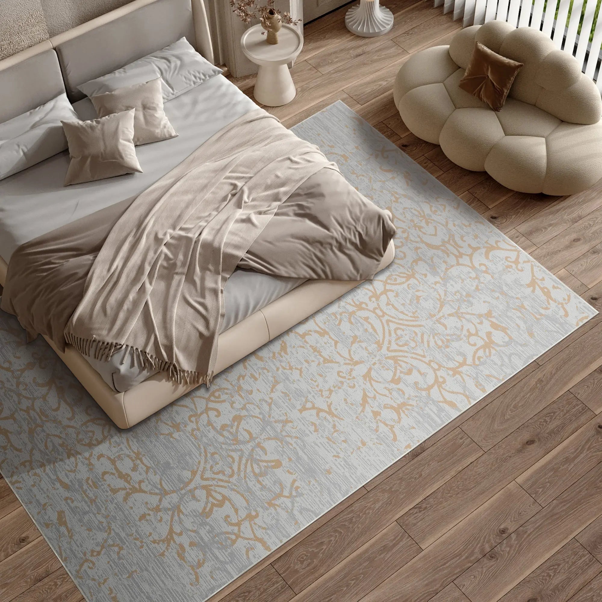 Килим Gilded Bloom з ефектом потертості