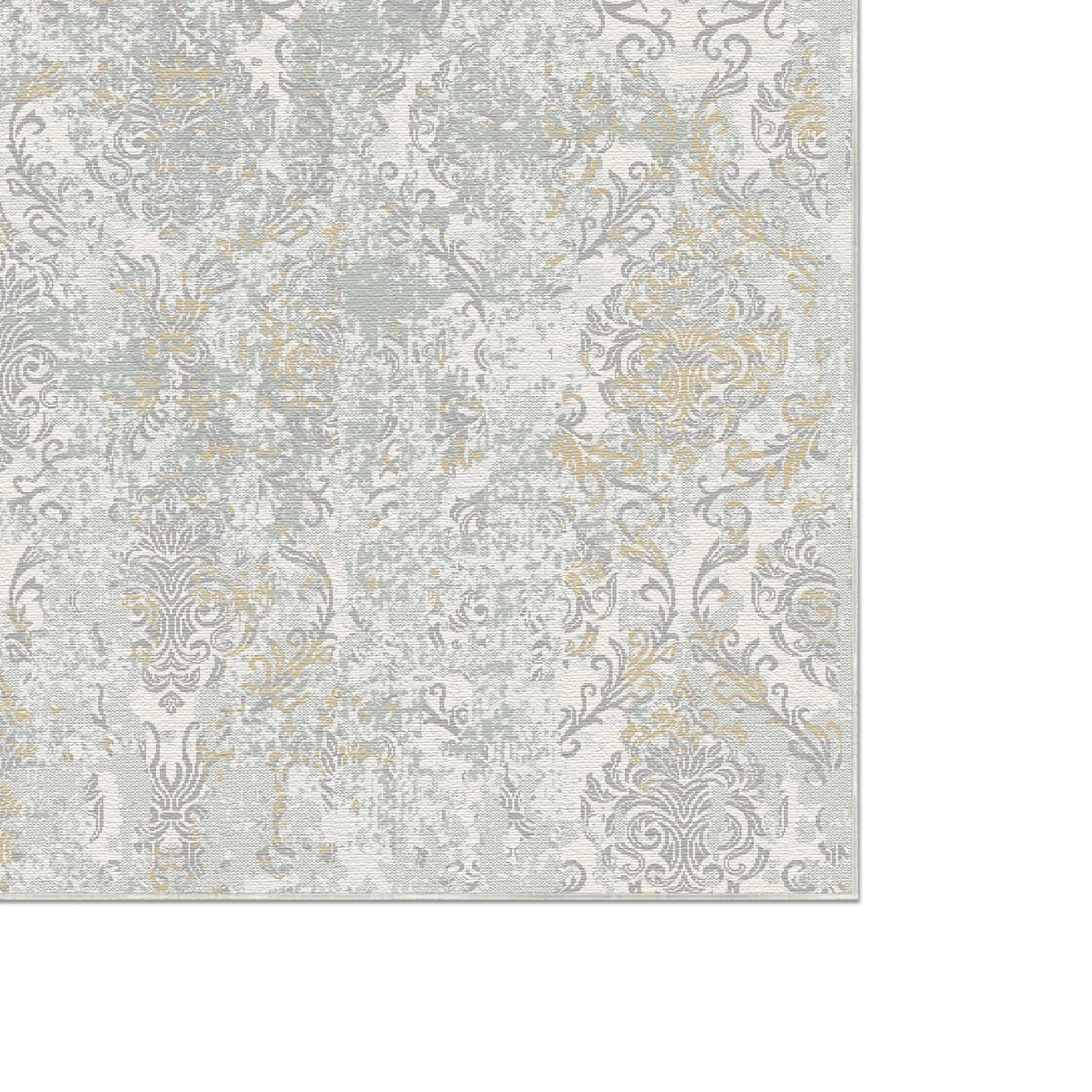Килим Silvered Column, що миється, світло-сірий