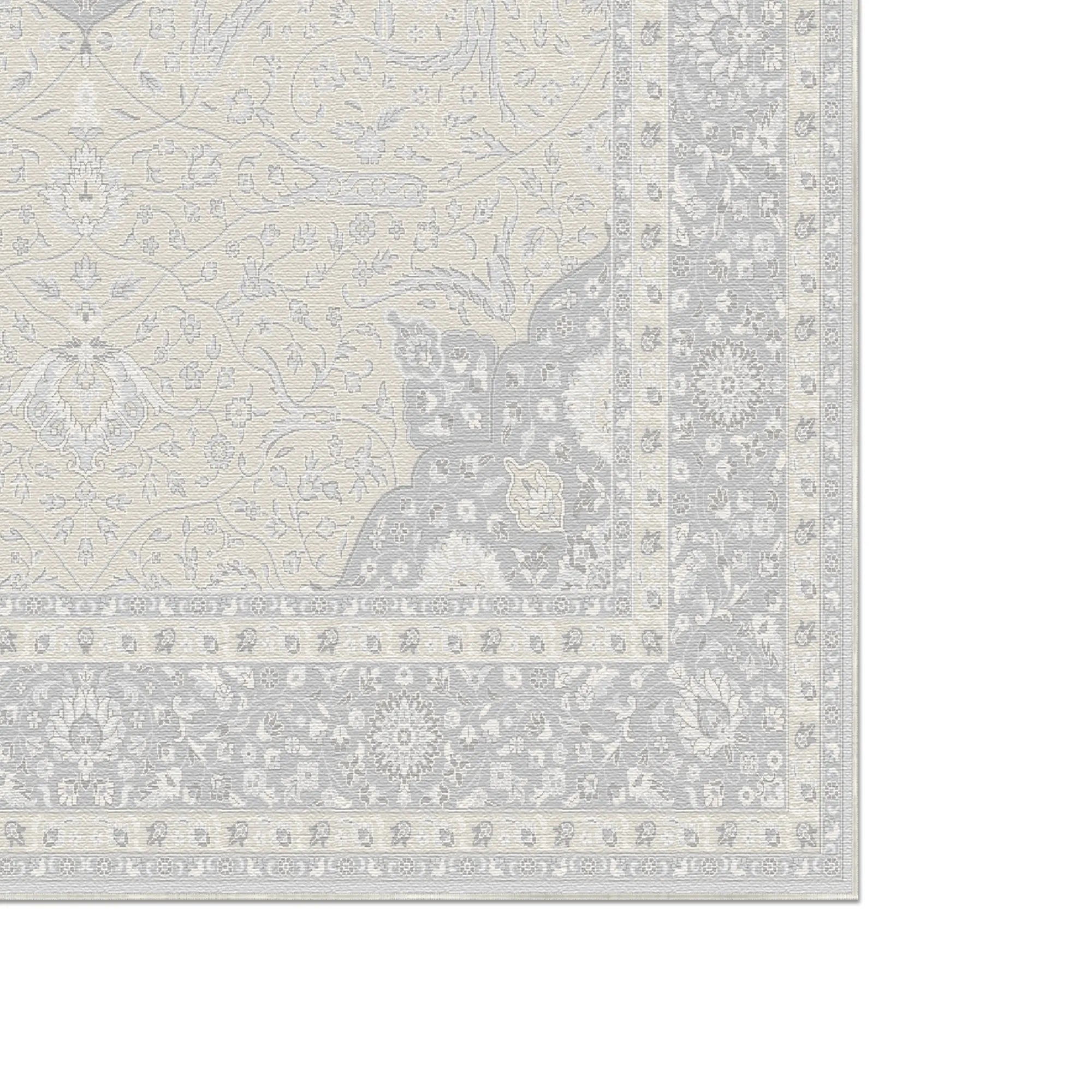 Килим Sterling Heirloom сріблястий з медальйоном