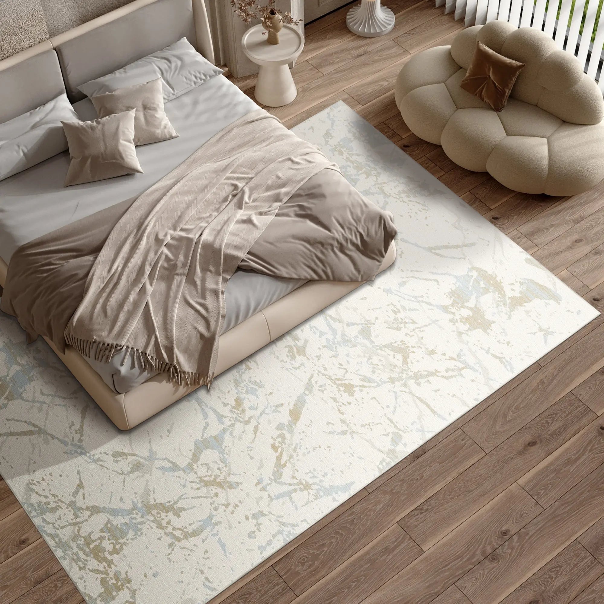 Килим Arctic Quartz, що миється, мармуровий