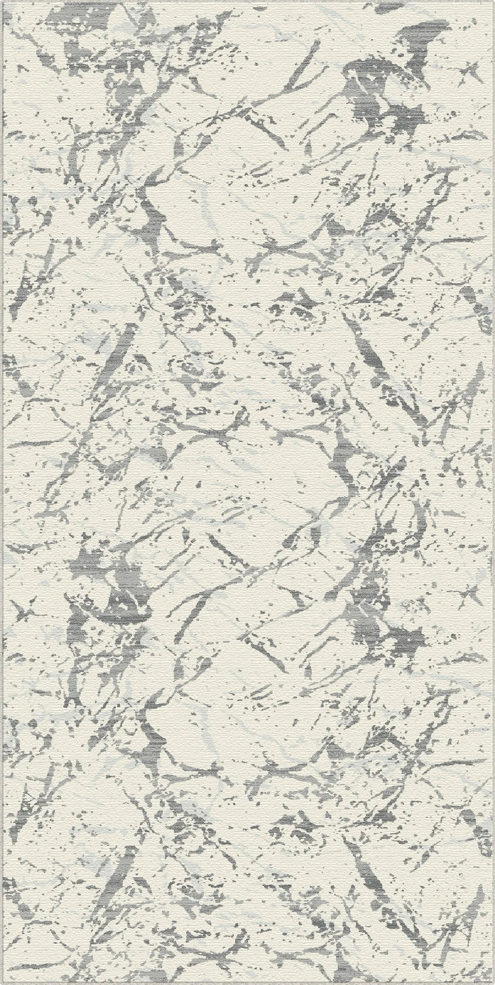 Килим Pewter Frost, що миється, сірий мармуровий
