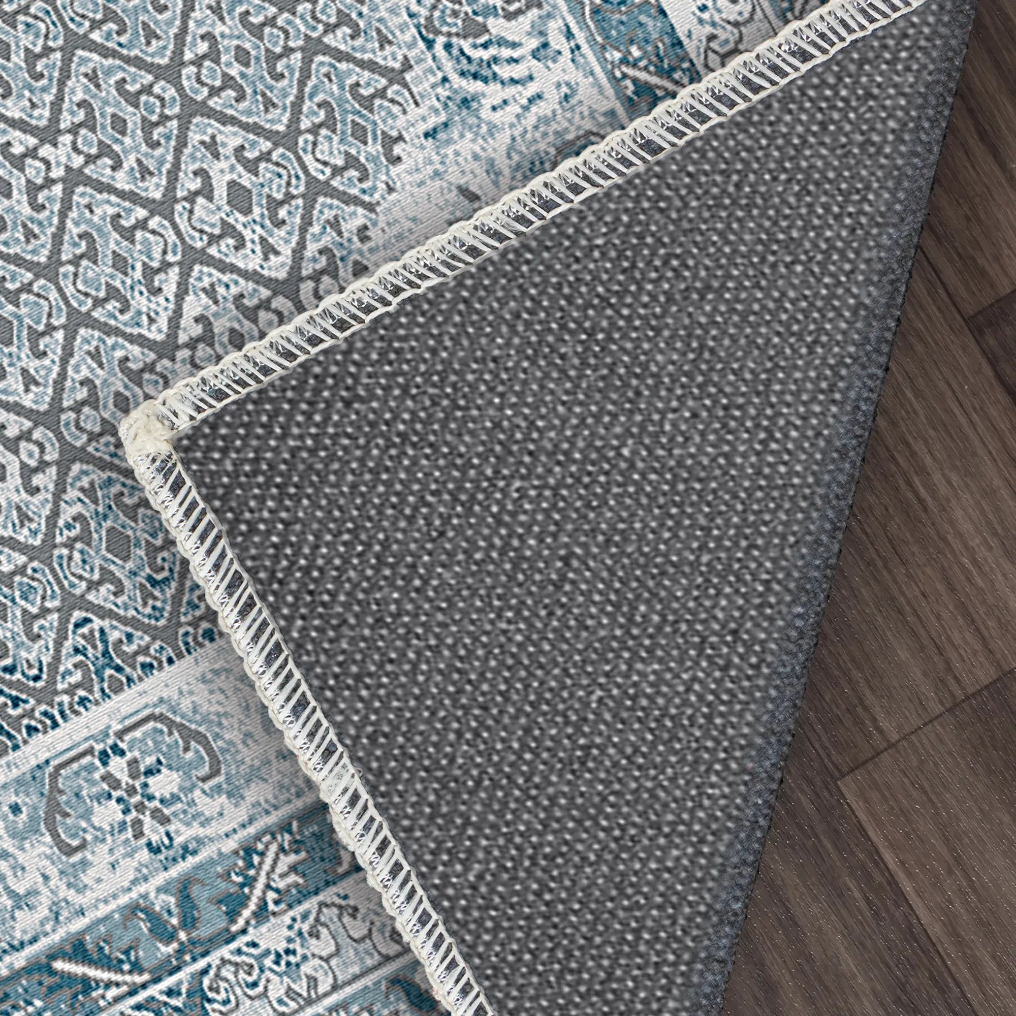 Вінтажний синій килим-медальйон