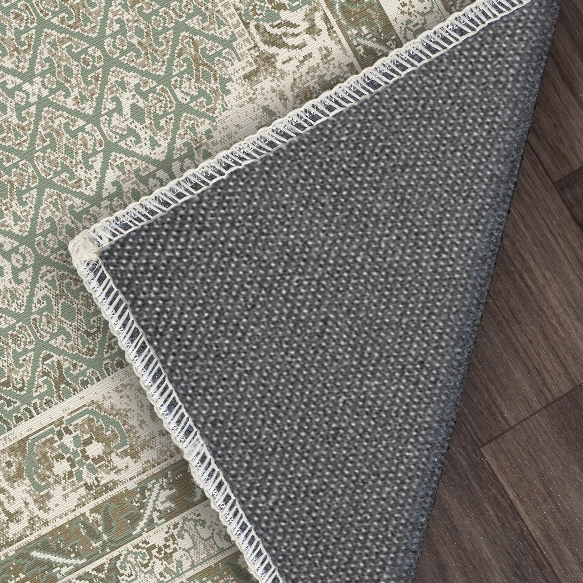 Вінтажний зелений килим-медальйон