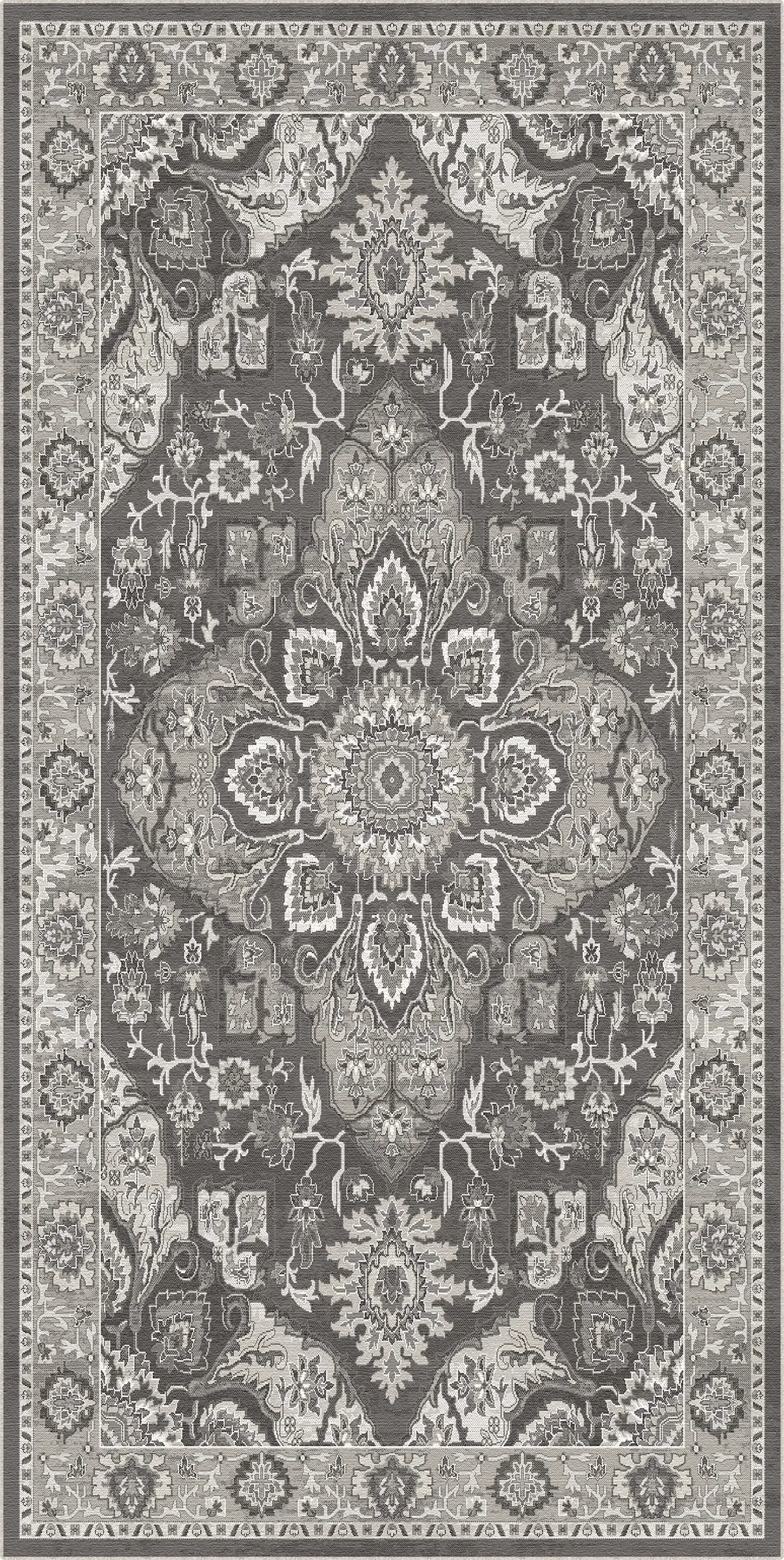 Килим Regency Ornate Medallion Charcoal