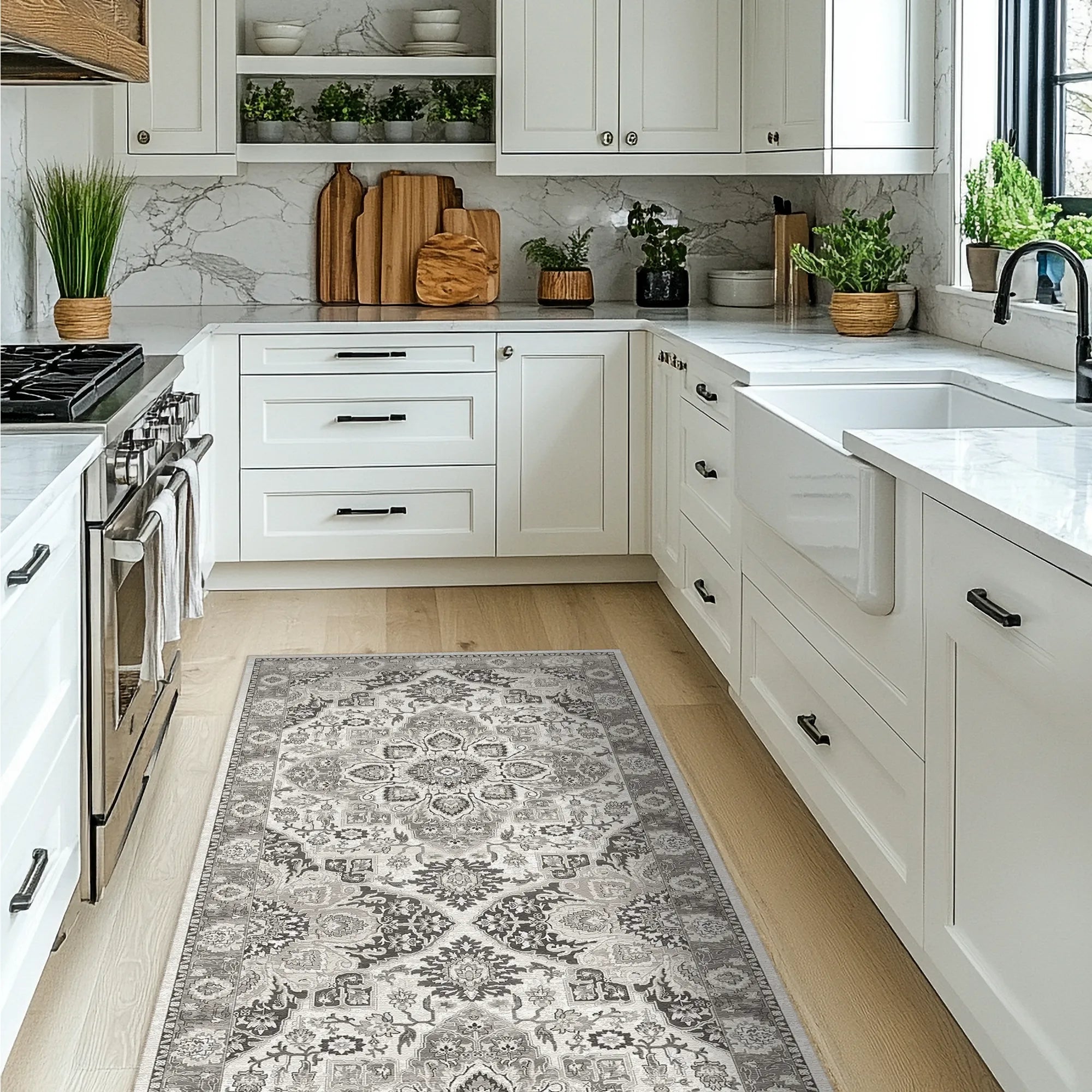 Килим Elysian Grand Medallion Light Grey