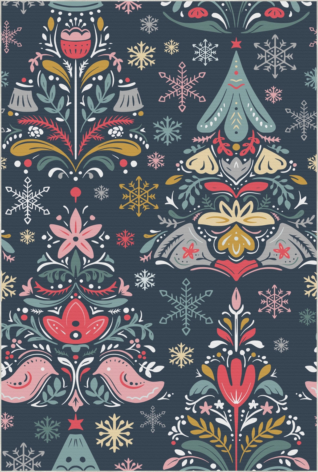 Килимок для ялинки народного мистецтва, який можна прати