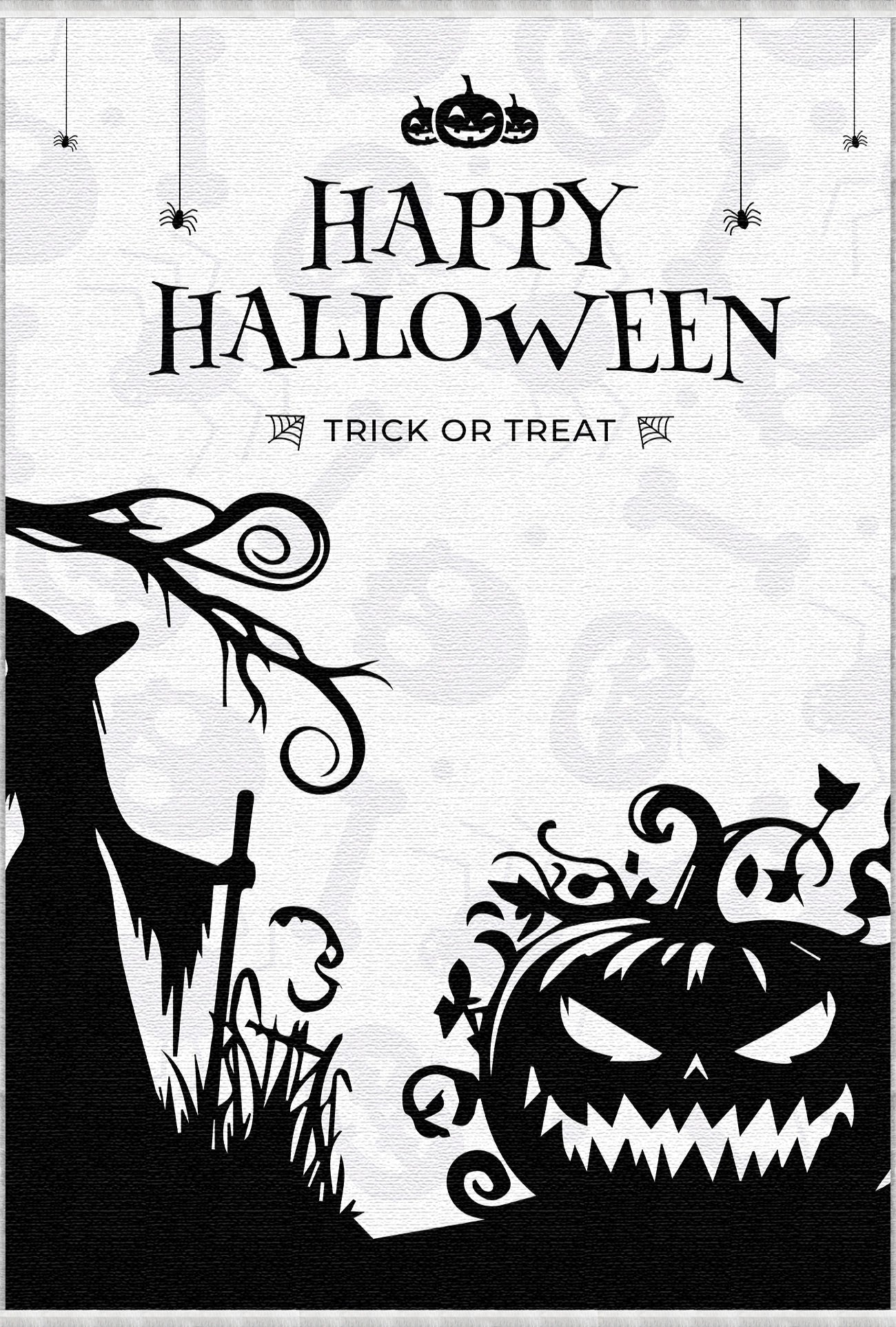 Килимок для Хеллоуїна з гарбузом відьмою