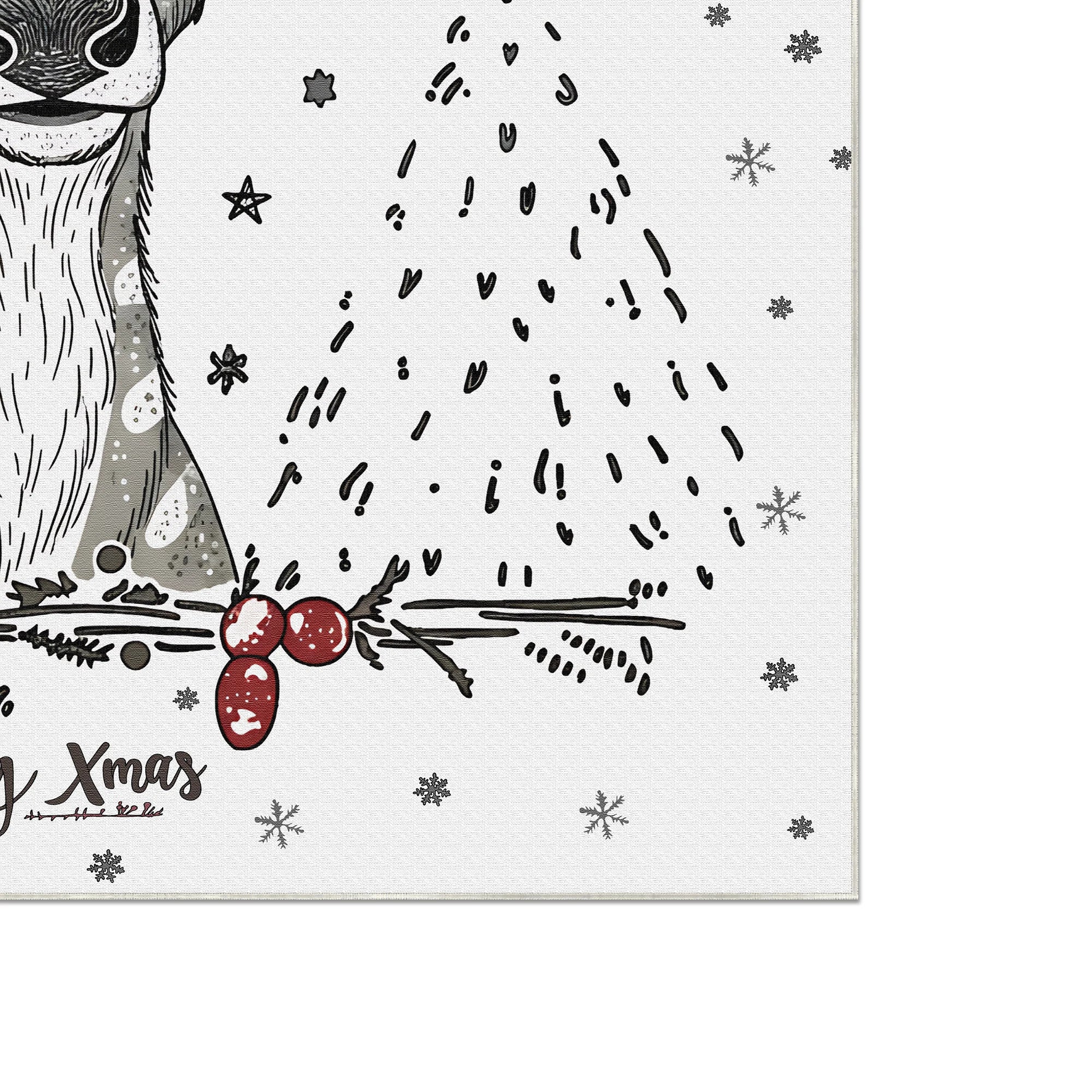 Килимок з оленями та Різдвом Христовим