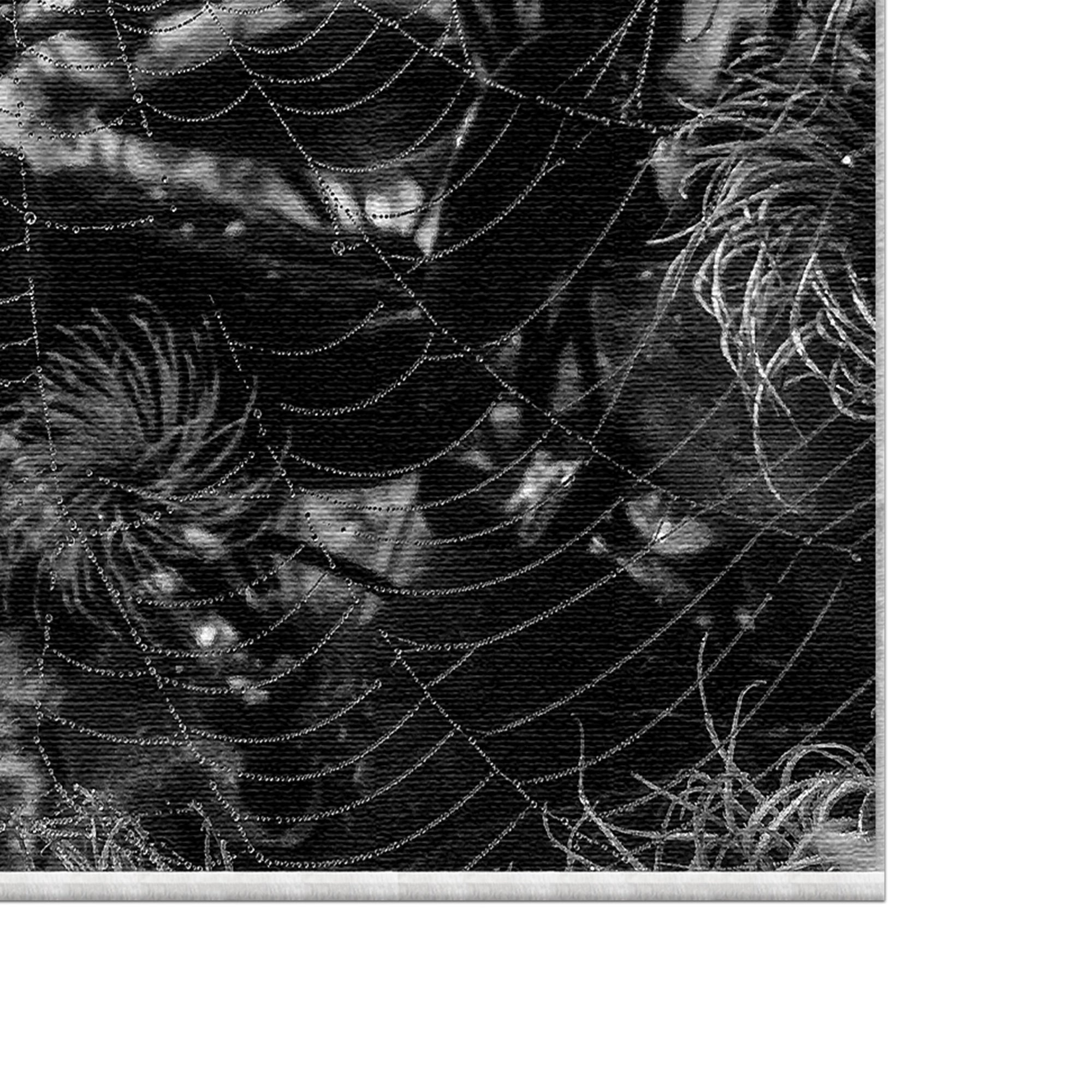 Готичний килимок для Хеллоуїна з павутиною