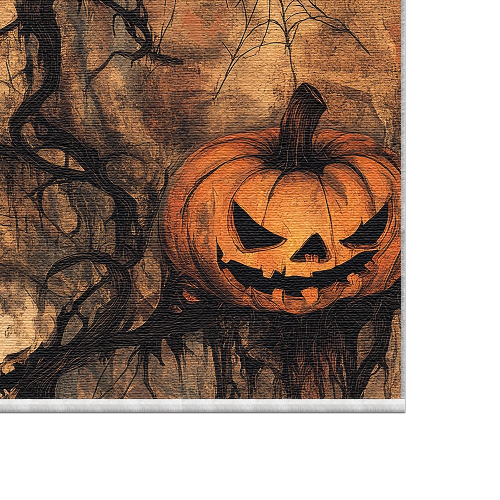 Килимок з гарбузового черепа на Хелловін