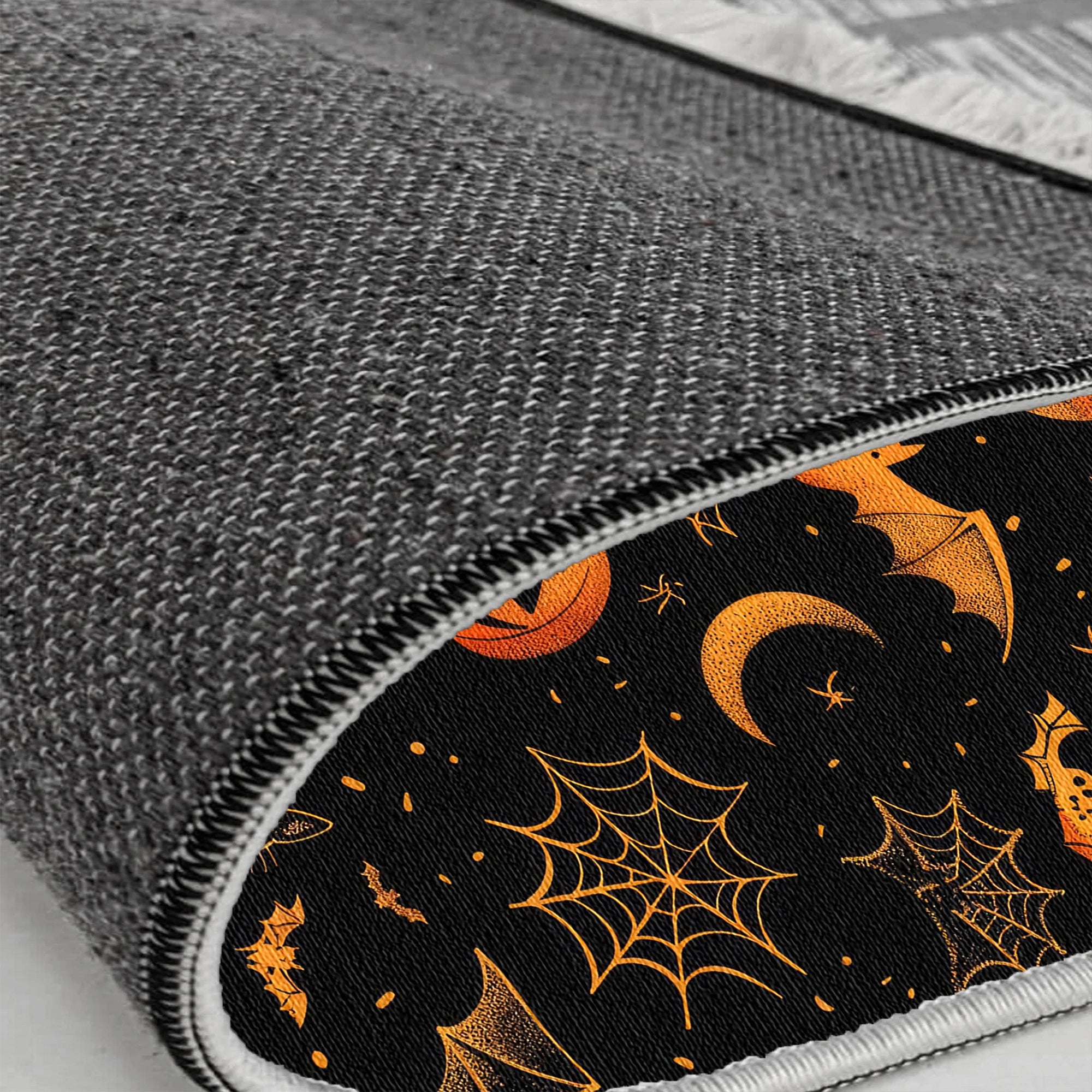 Хеллоуїнський килимок з гарбузом та помаранчевим котом