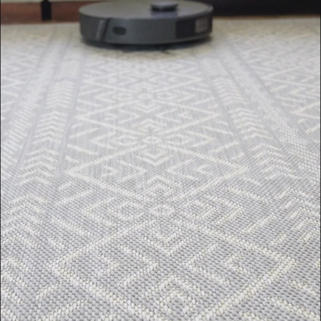 Килим Захід Натуральний сизаль сірого кольору